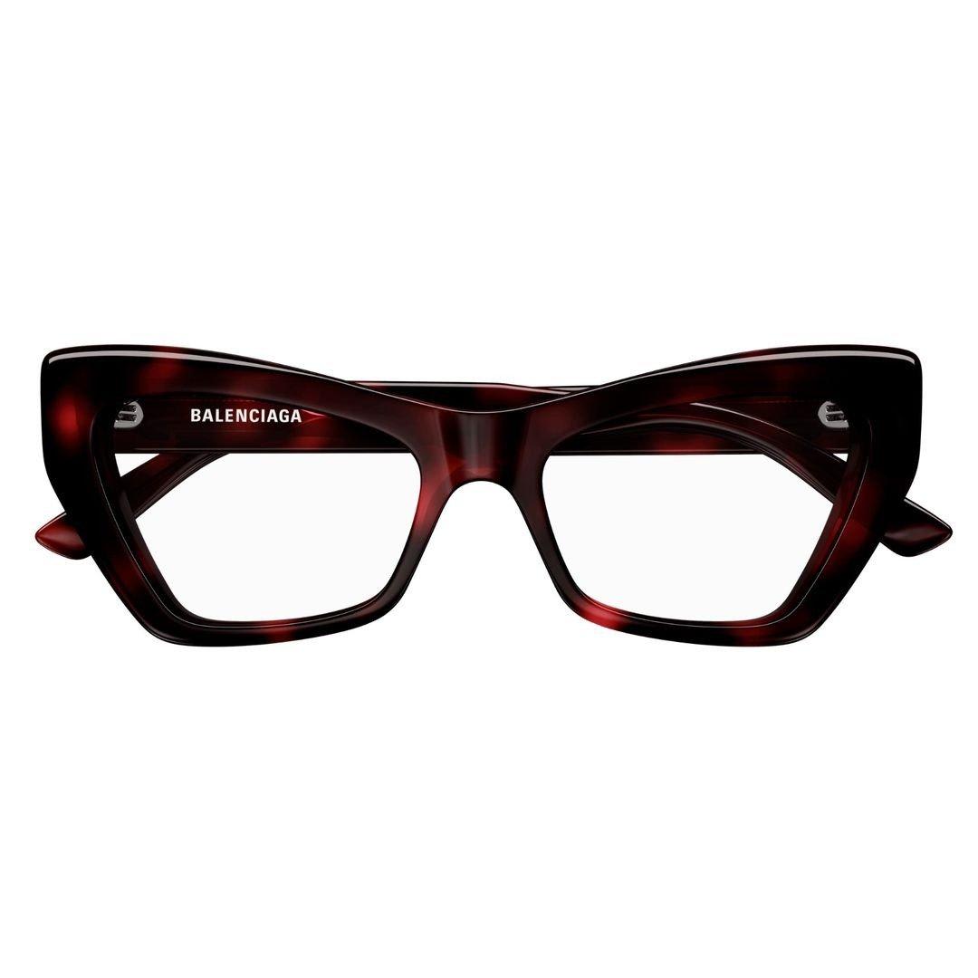 Shop Balenciaga Cat-eye Frame Glasses In 002 Havana Havana Transpa