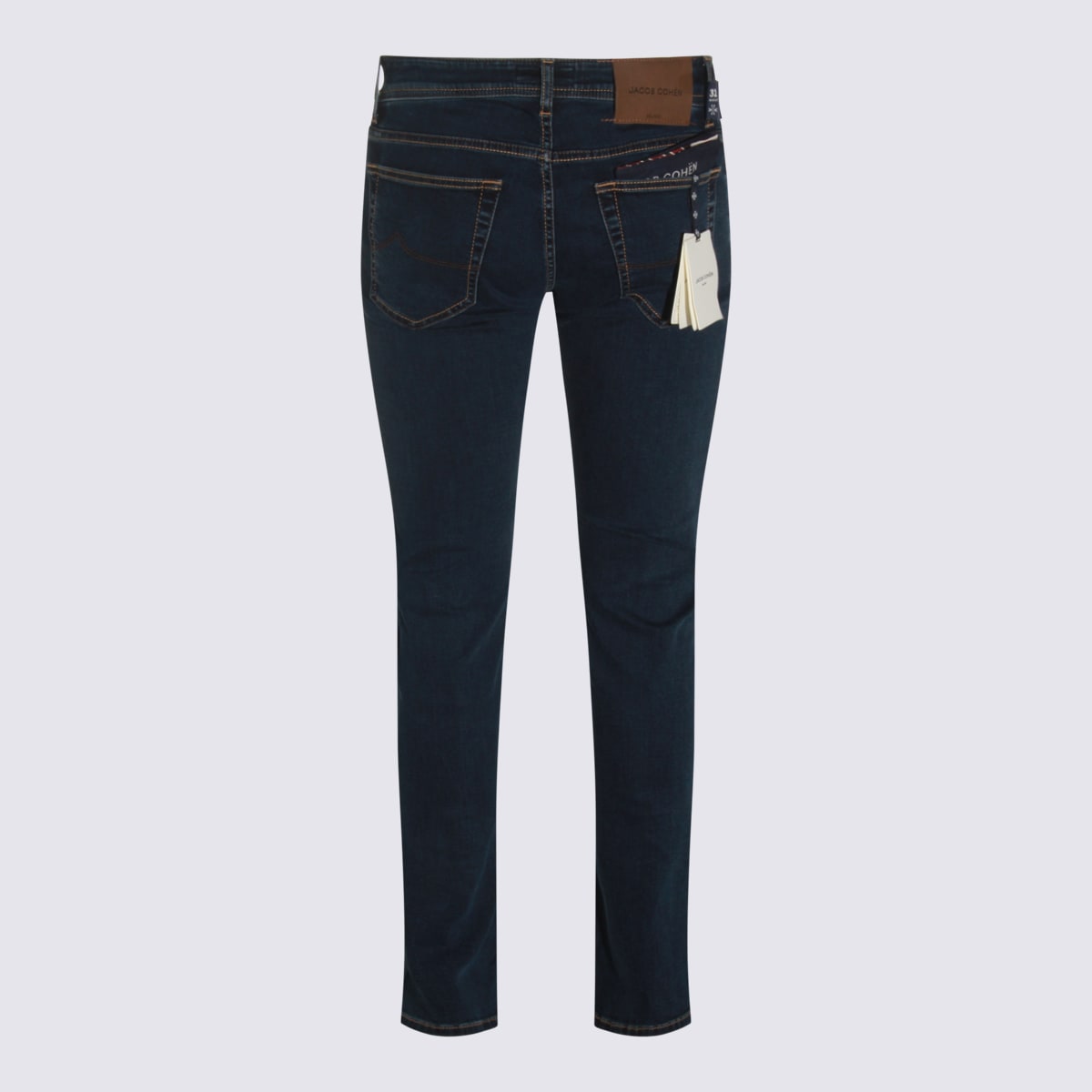 Jacob Cohen Straight Leg Five-pocket Trousers With Belt Loops In Blue
