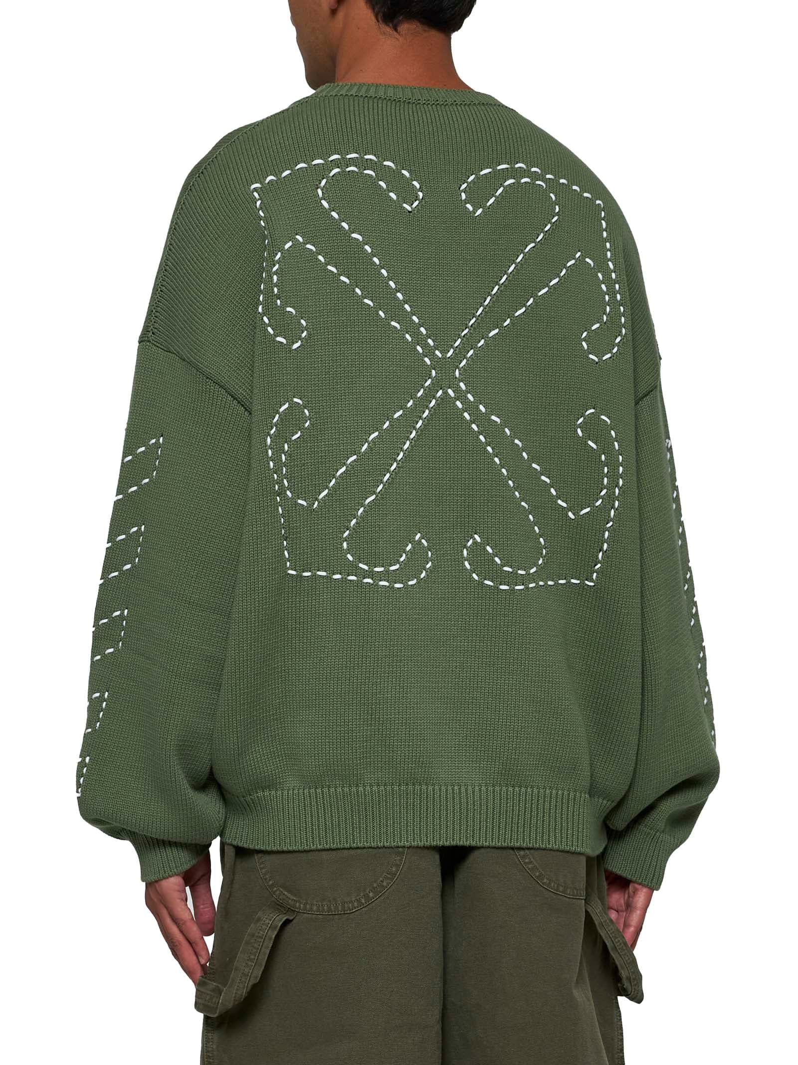 Shop Off-white Sweater In Four Leaf