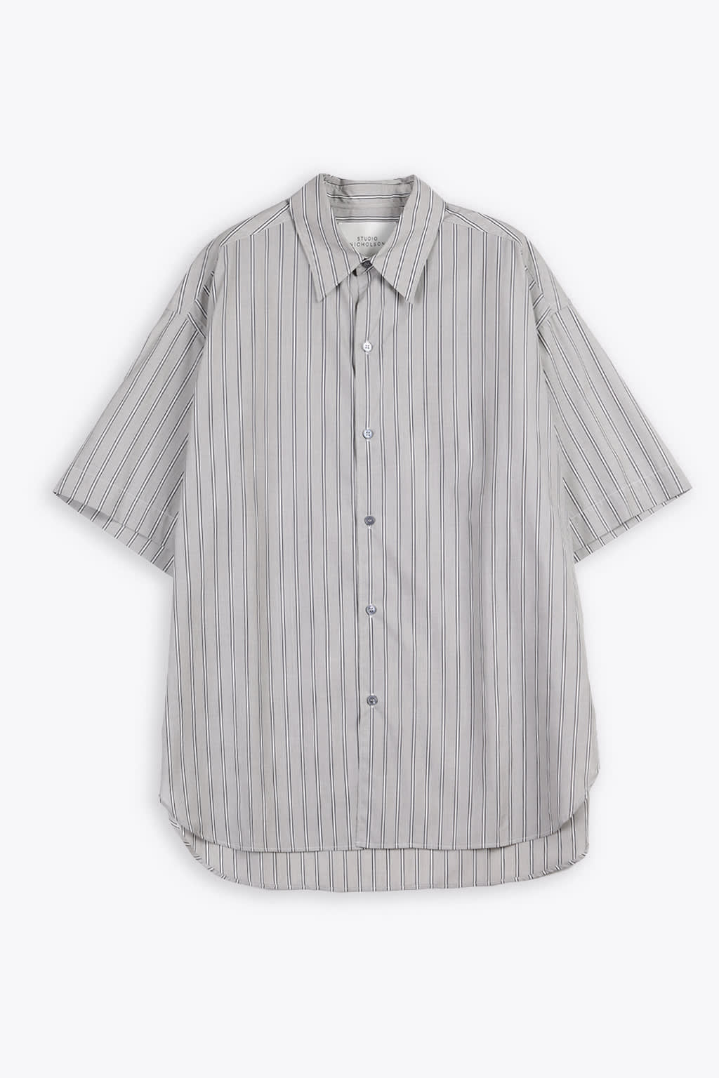 Studio Nicholson Sorono Striped Cotton Shirt In Grigio | ModeSens