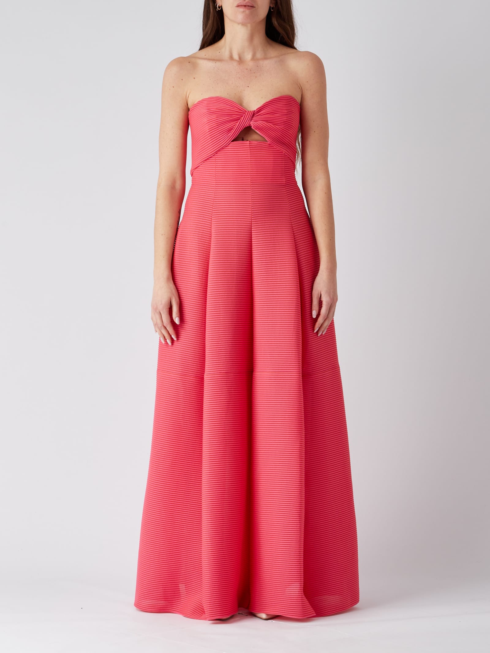 Emporio Armani Long Dress In Corallo