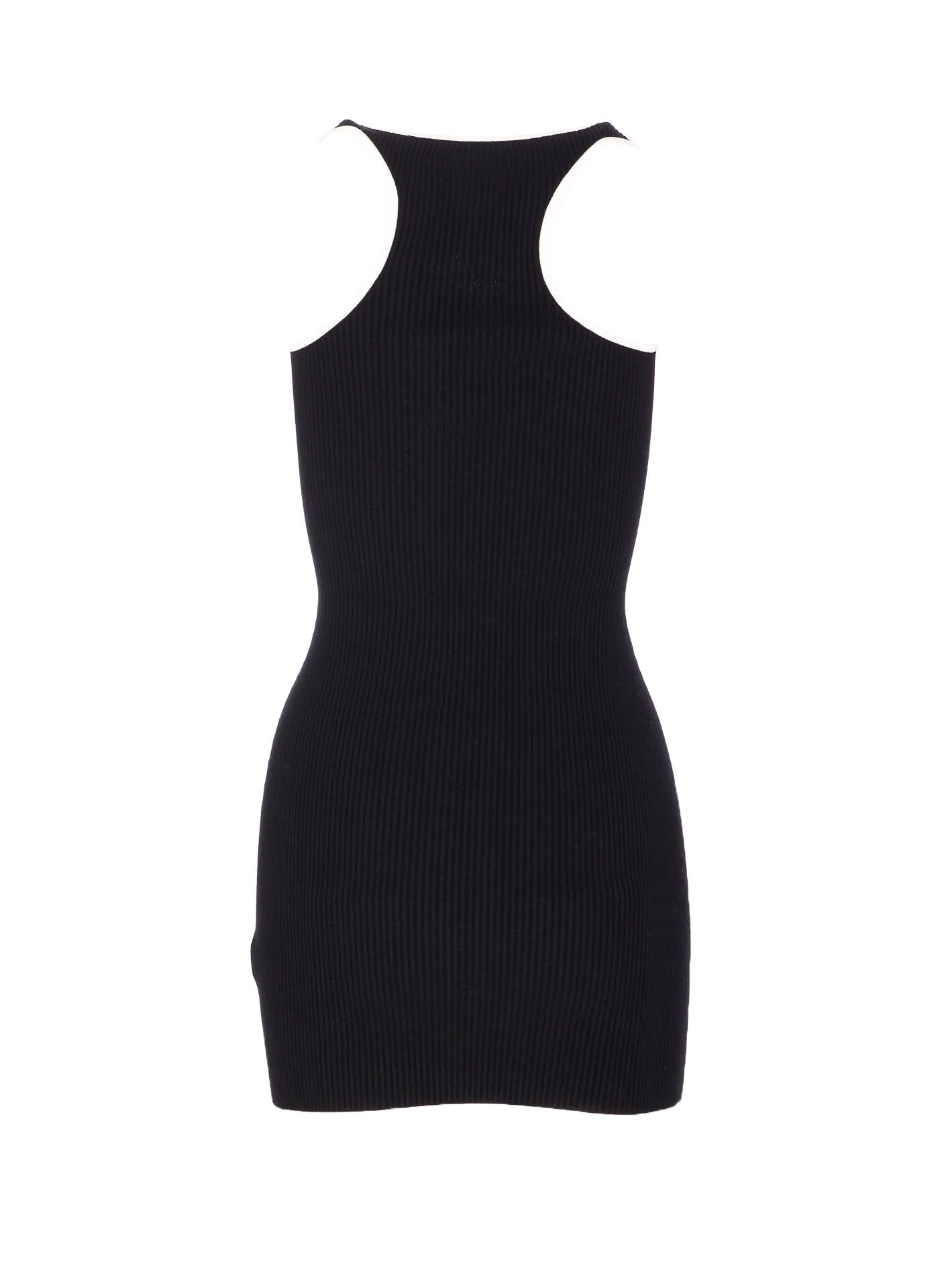 Amiri Ma Embroidered Ribbed Racerback Mini Dress