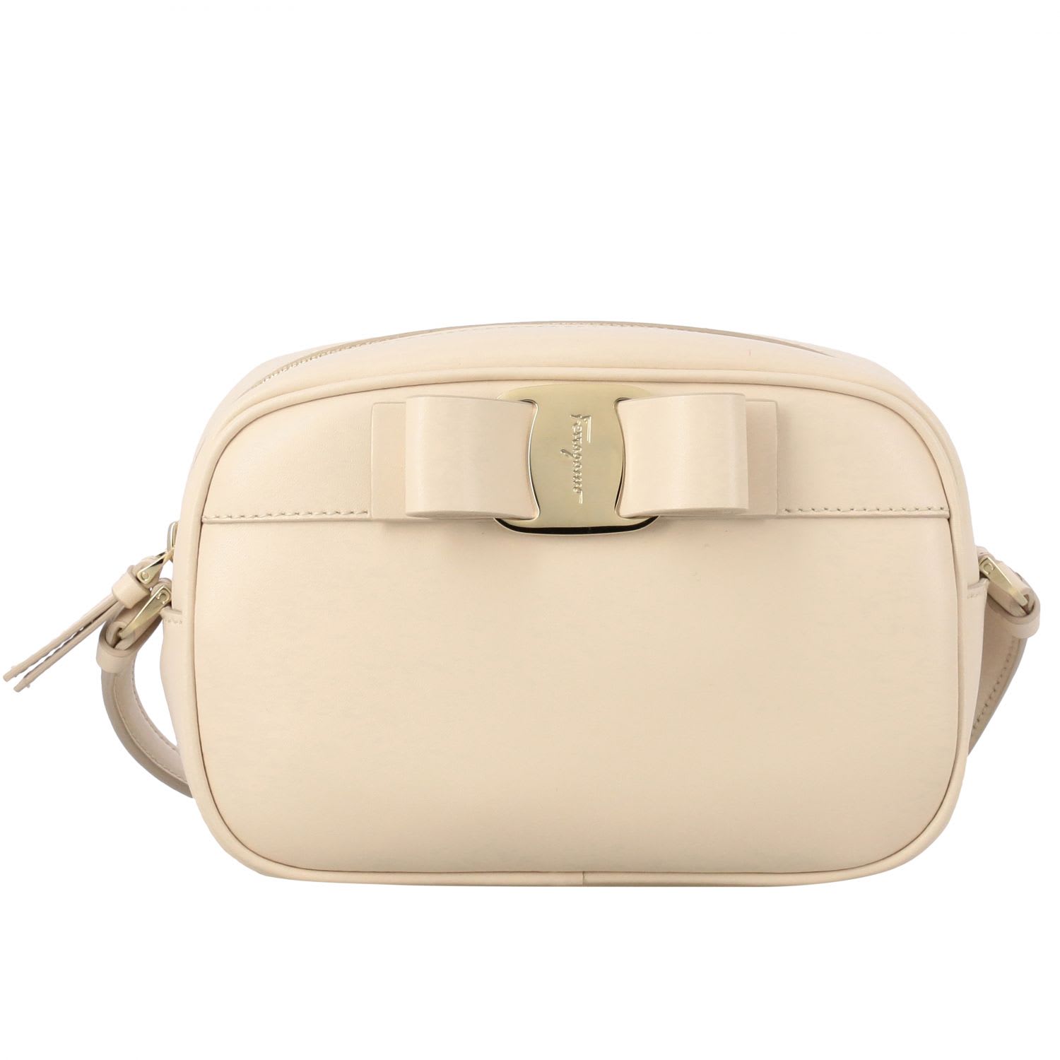 Click to view more detailed imagery on our partner's website Salvatore Ferragamo Mini Bag Salavatore Ferragamo Vara Bag In Leather With Bow In Yellow Cream