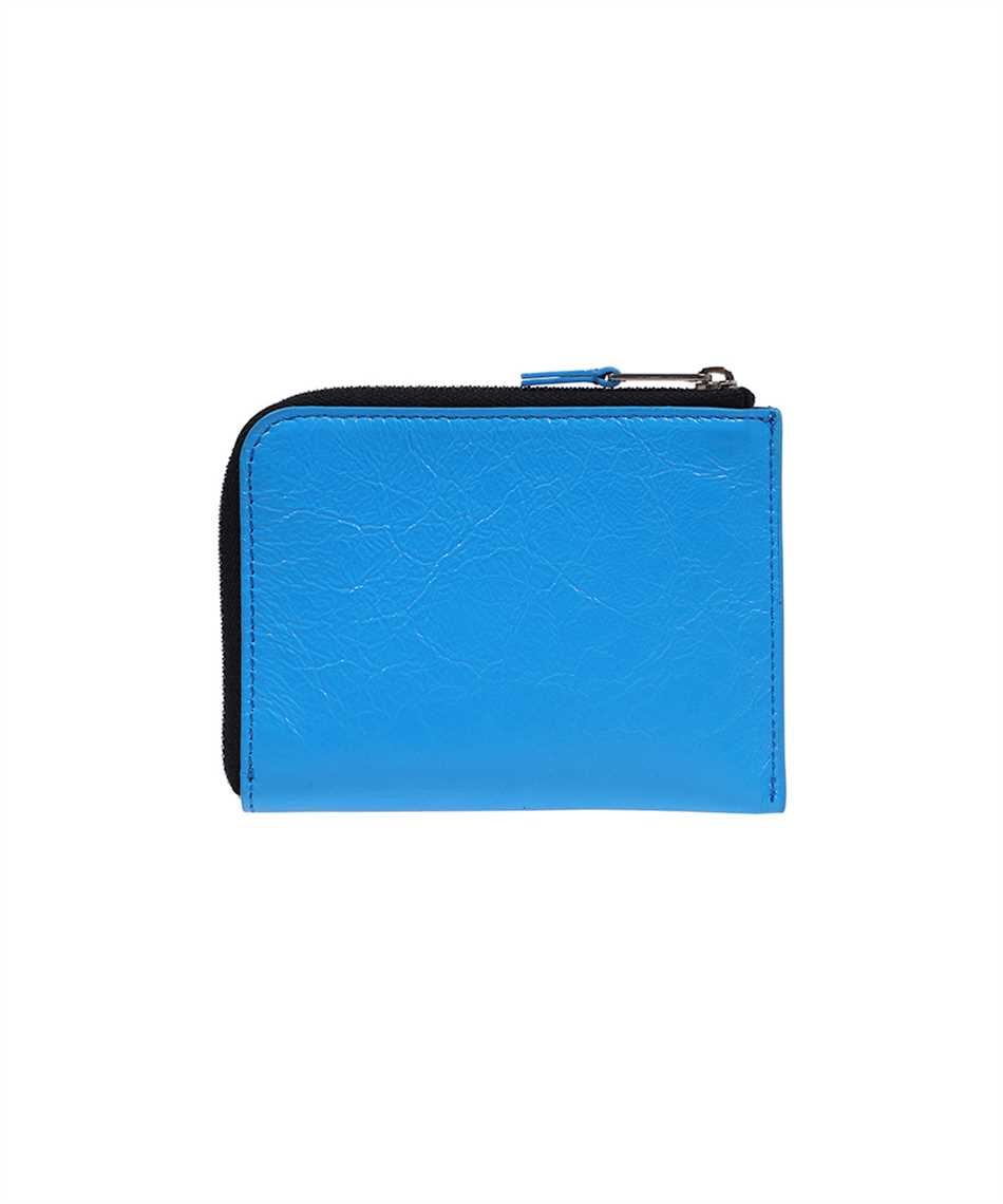 Shop Palm Angels Logo Detail Leather Card Holder In Blue