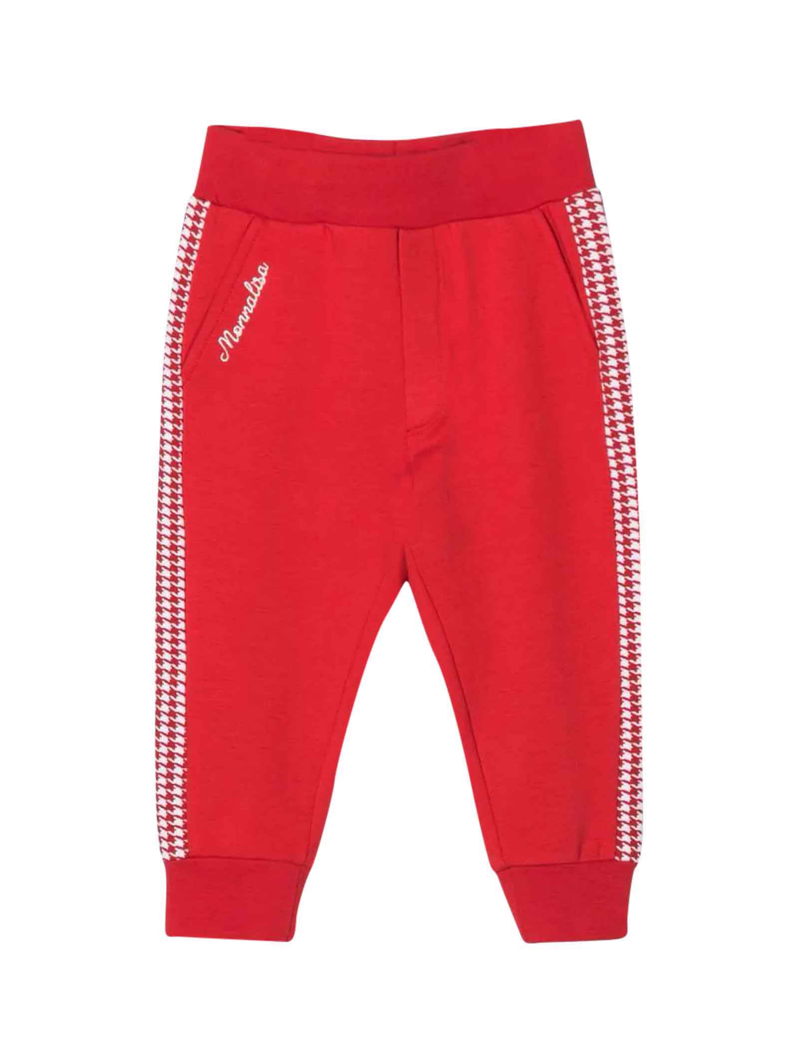 Monnalisa Red Jogger Pants