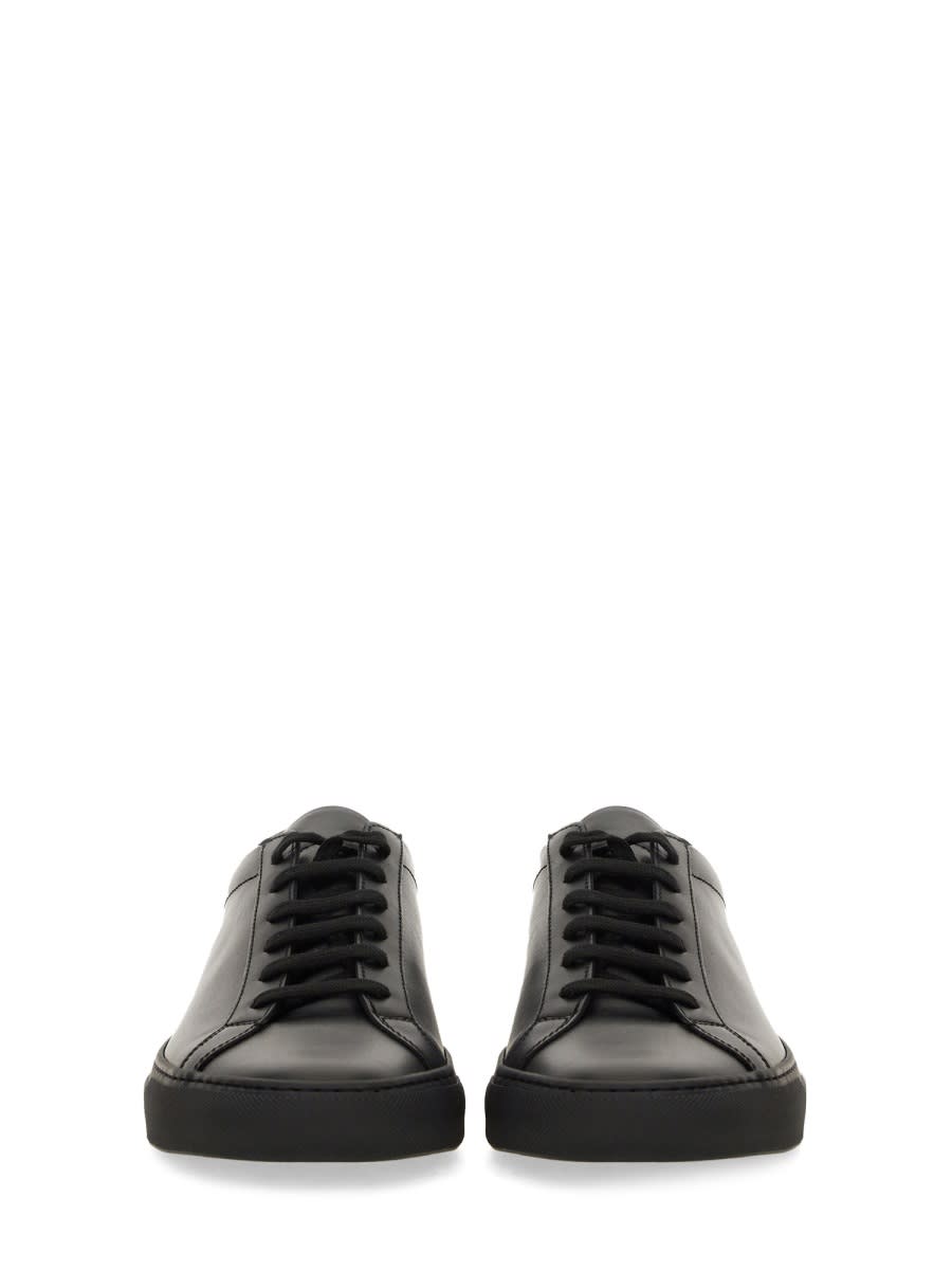 Common Projects Achilles Low-top Sneakers In Black Calf Leather In Black