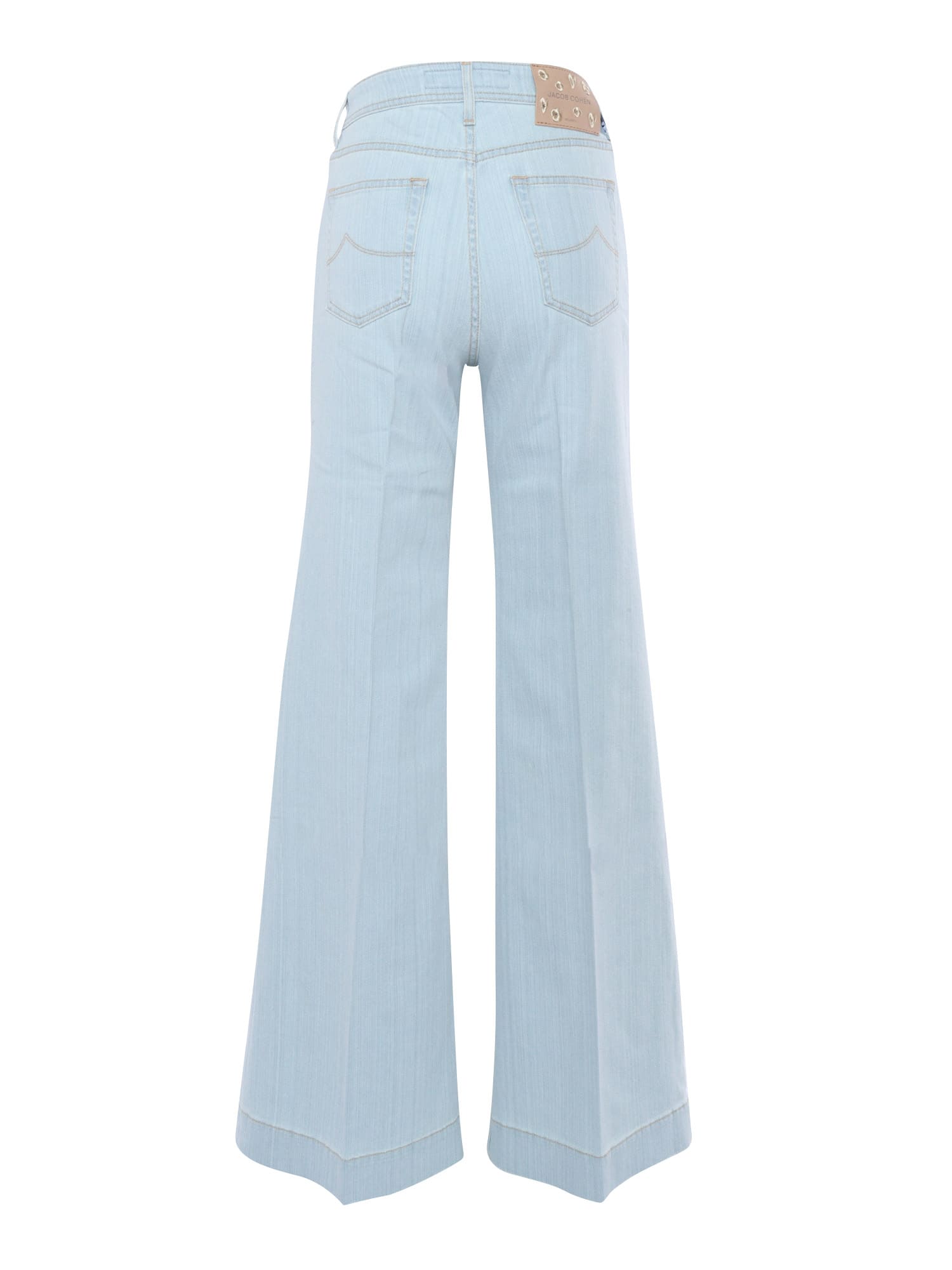 Shop Jacob Cohen Light Blue Flared Jeans In Multicolor