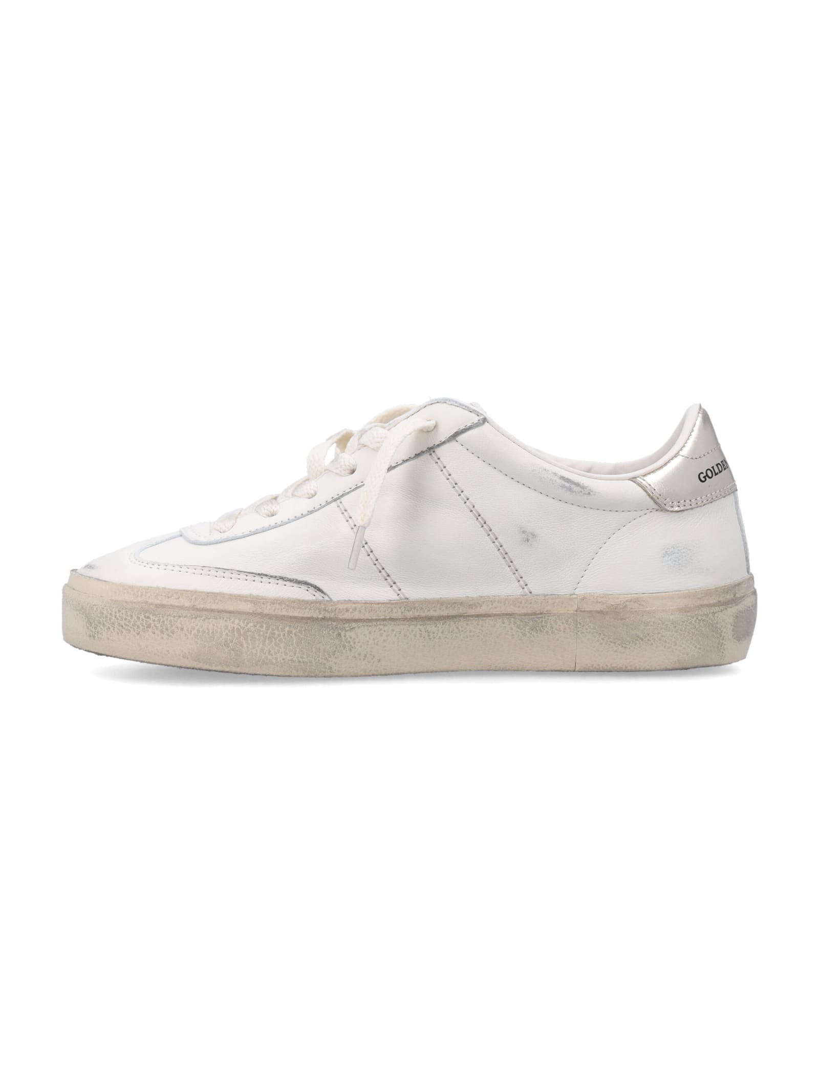 Shop Golden Goose Soul Star Sneakers In White Platinum