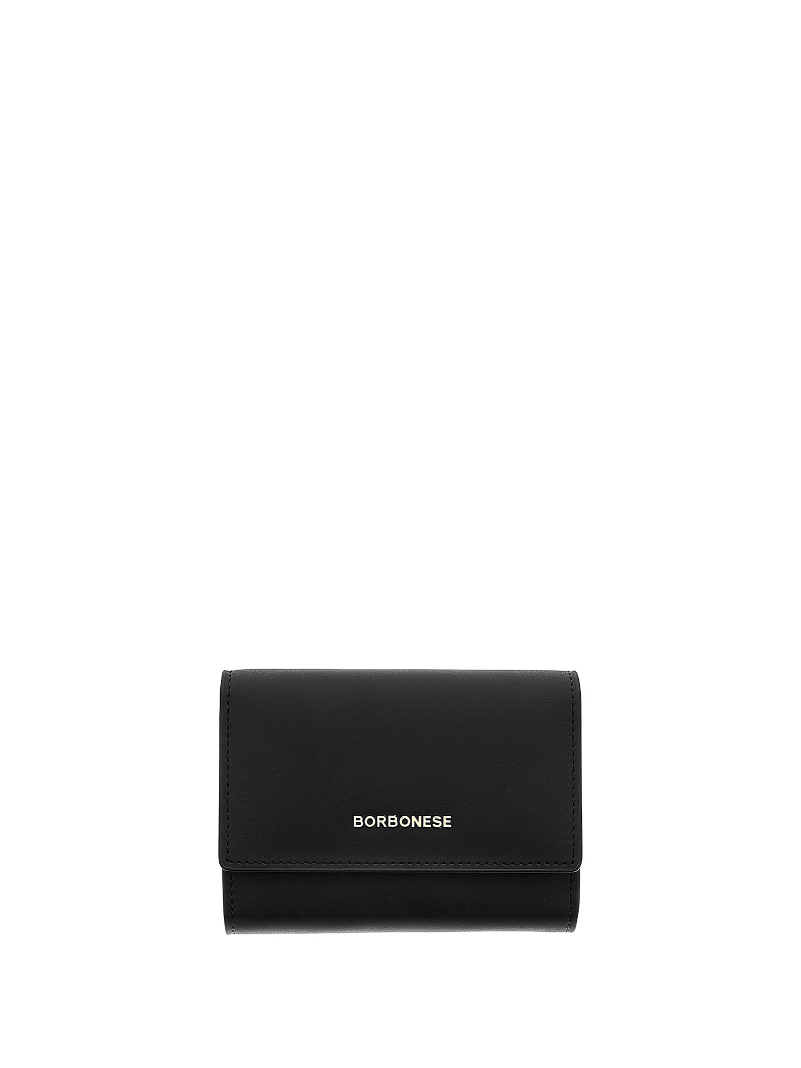 Borbonese Medium Black Leather Wallet