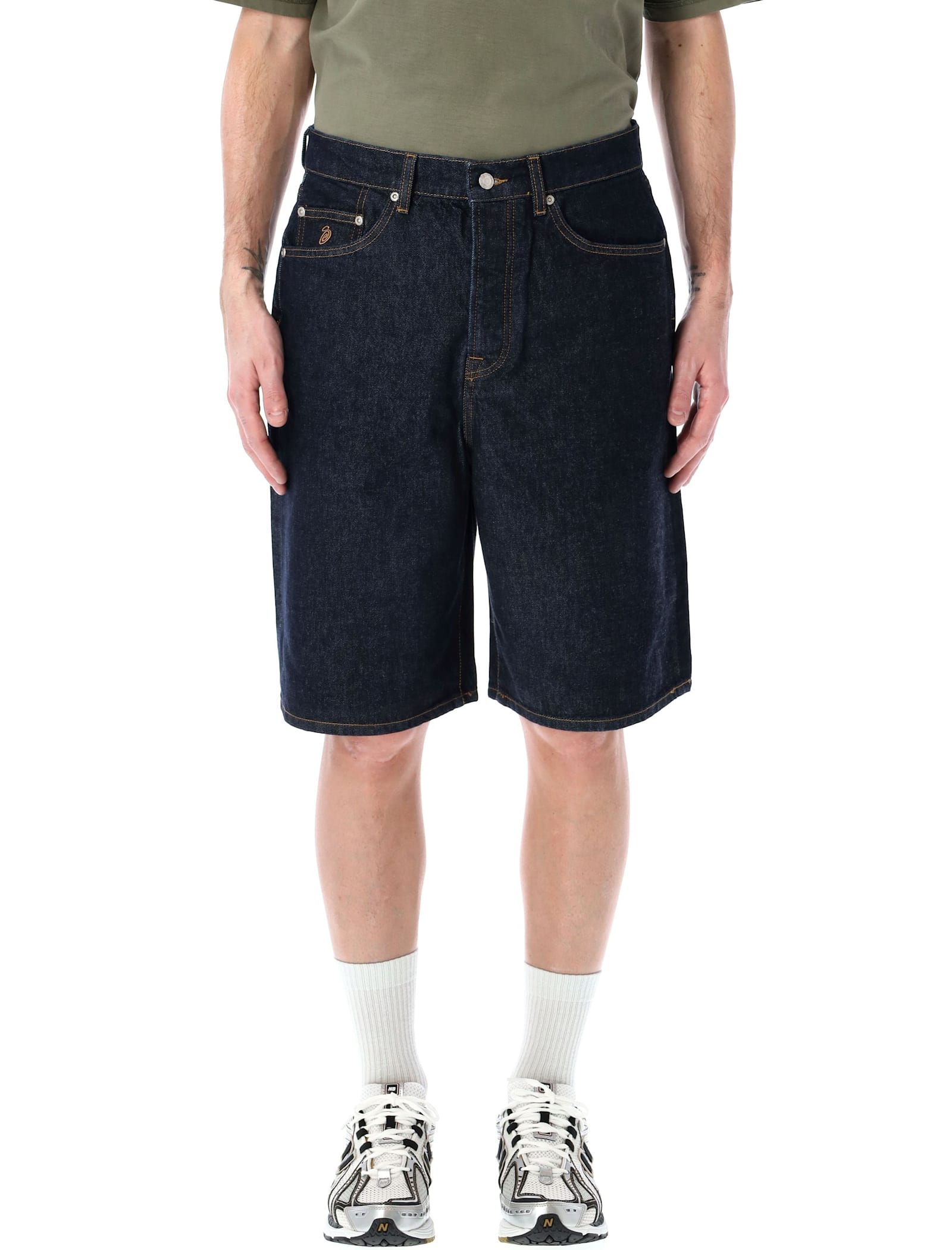 Stussy Big Ol Denim Shorts In Black