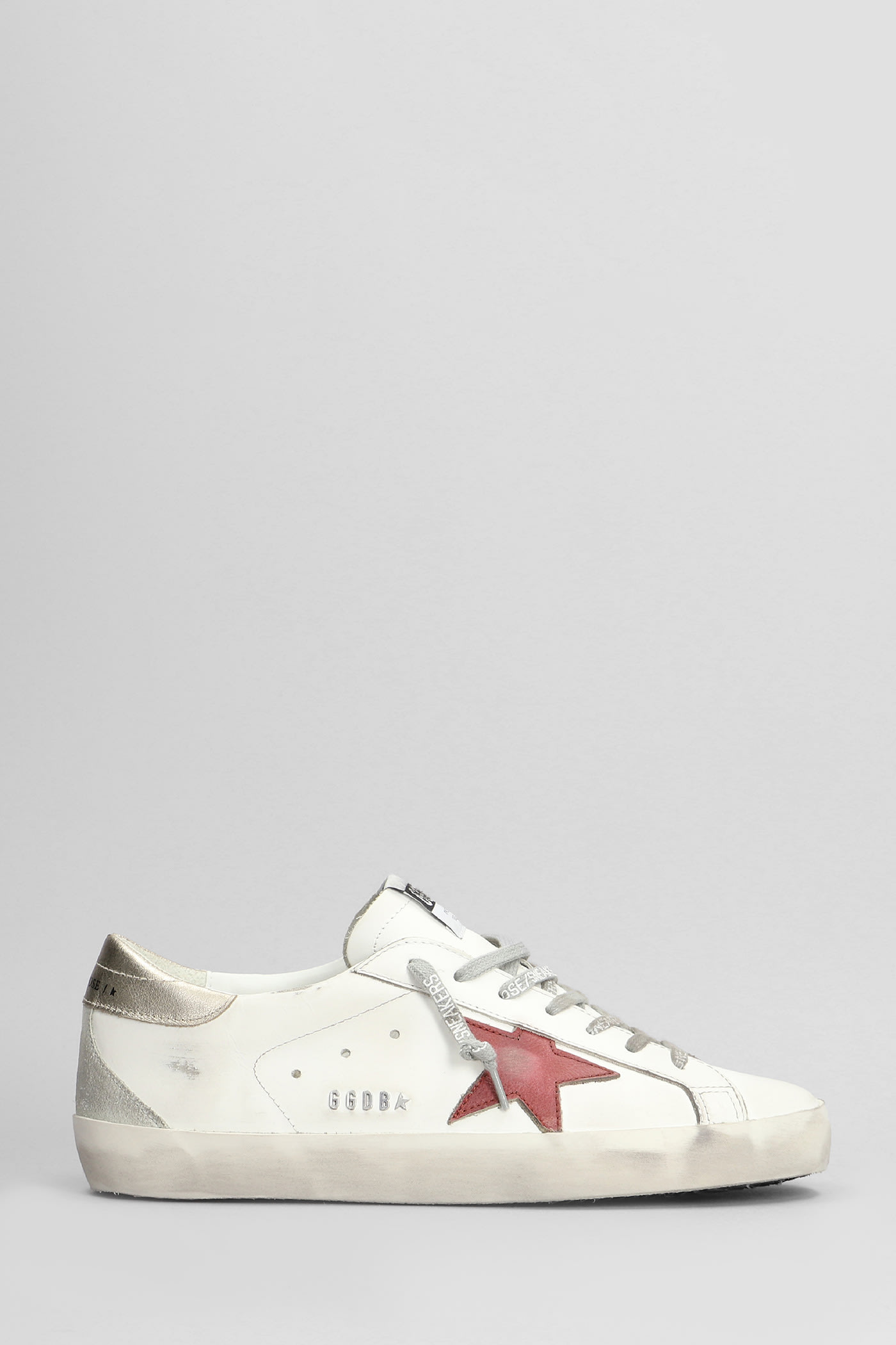 Shop Golden Goose Superstar Sneakers In White Leather