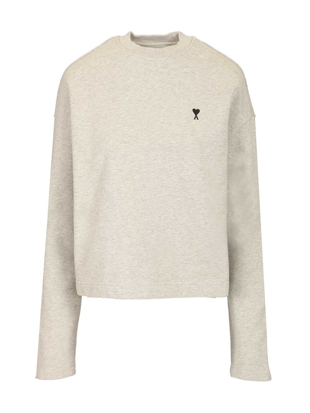 Ami Alexandre Mattiussi Ami De Coeur Cropped Sweatshirt