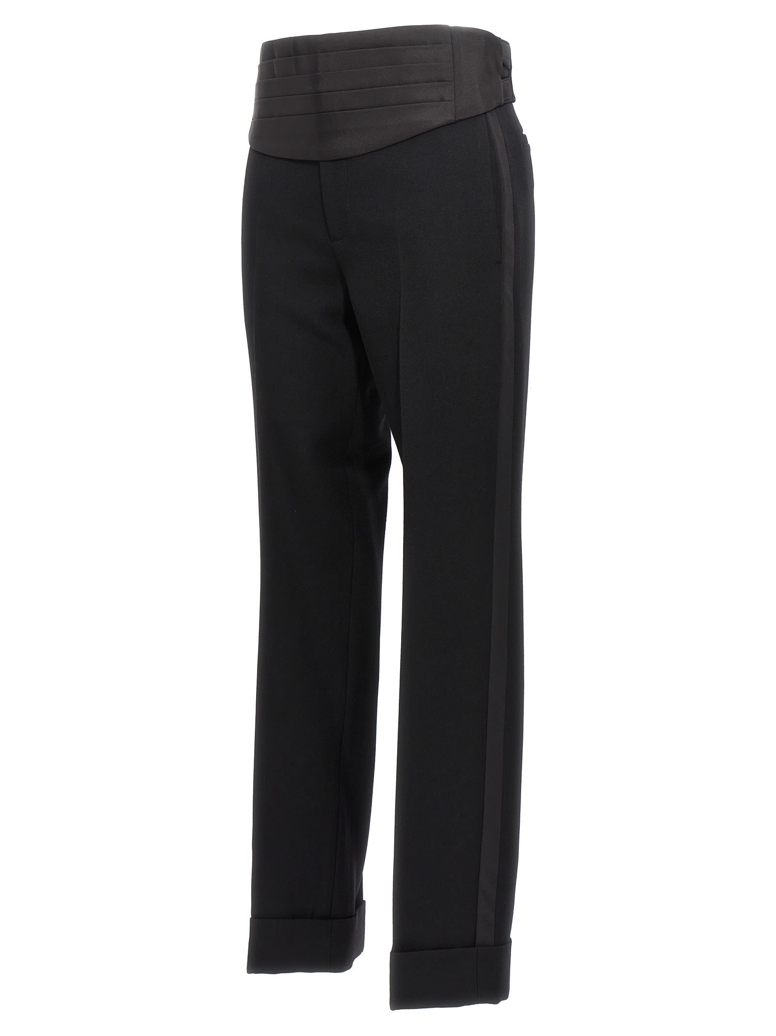 Shop Gucci New Barethea Pants In Black