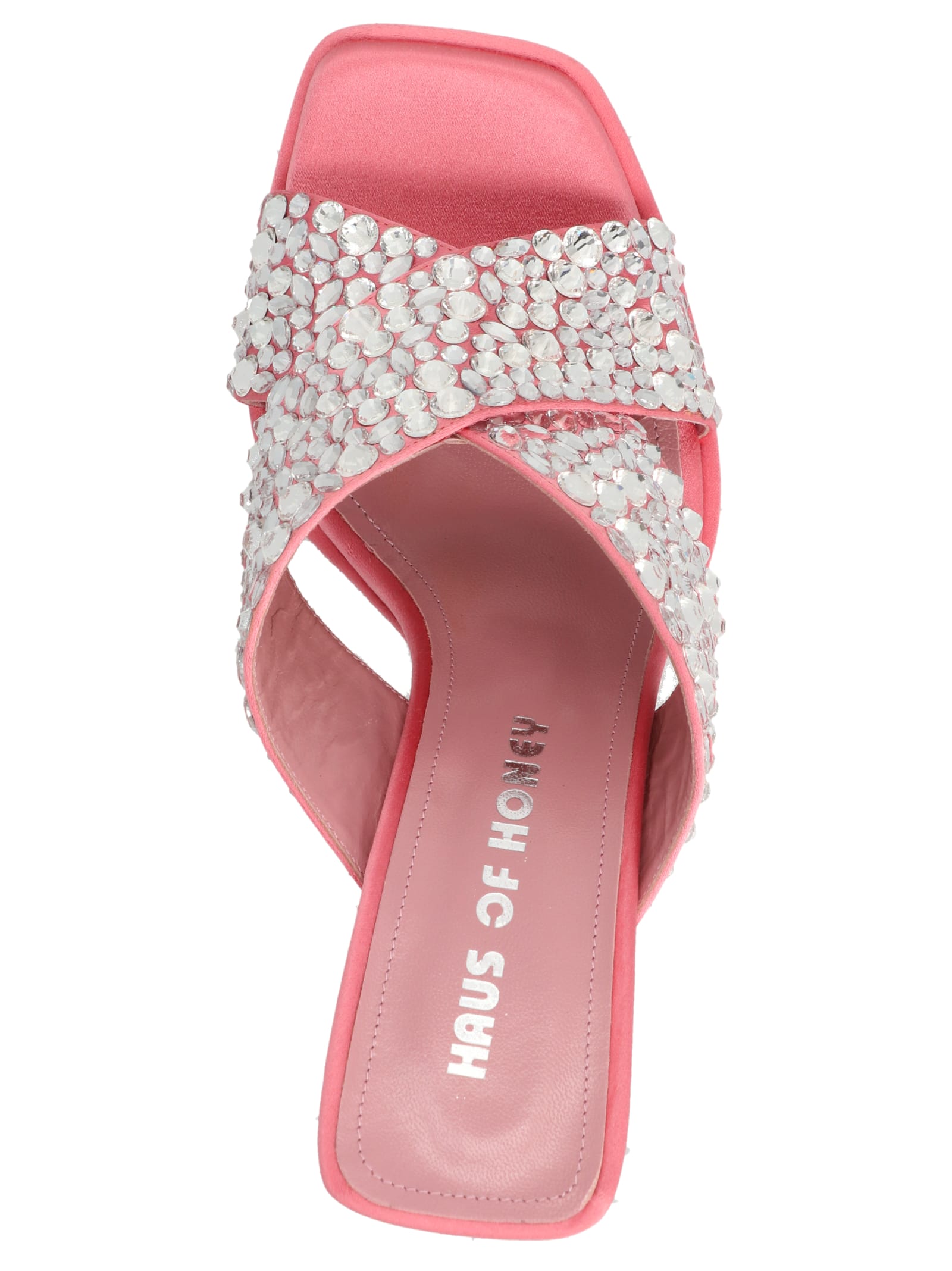 Shop Haus Of Honey Crossed Band Sandals In Pink