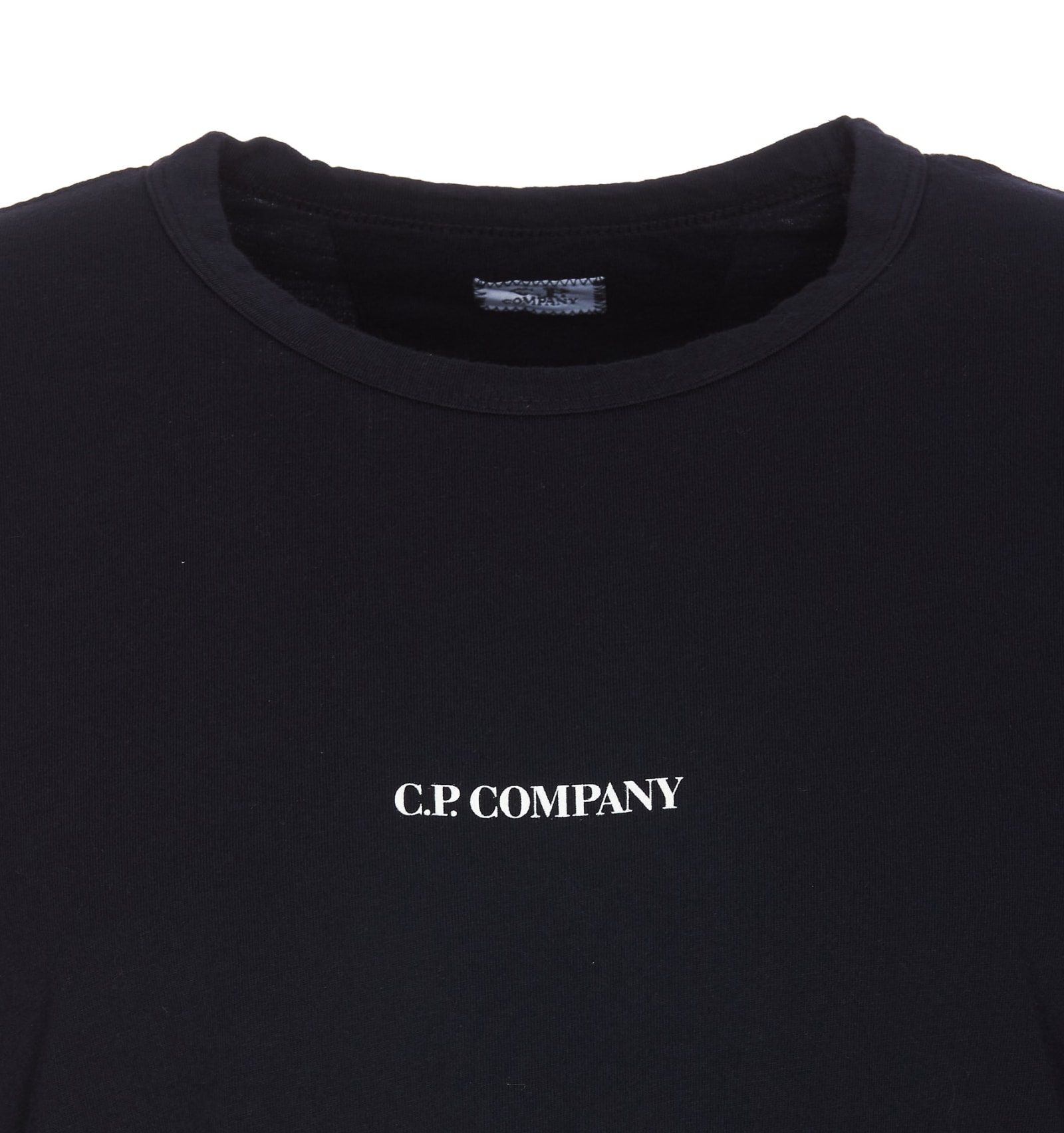 Shop C.p. Company Logo T-shirt T-shirt In Total Eclipse