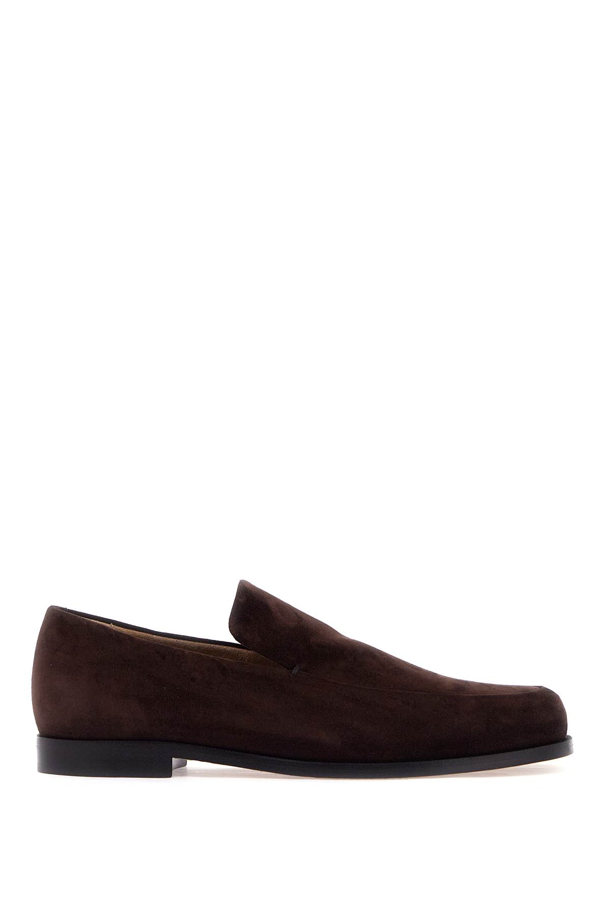 Shop Khaite Alessio Suede Leather Mocc In Coffee (brown)