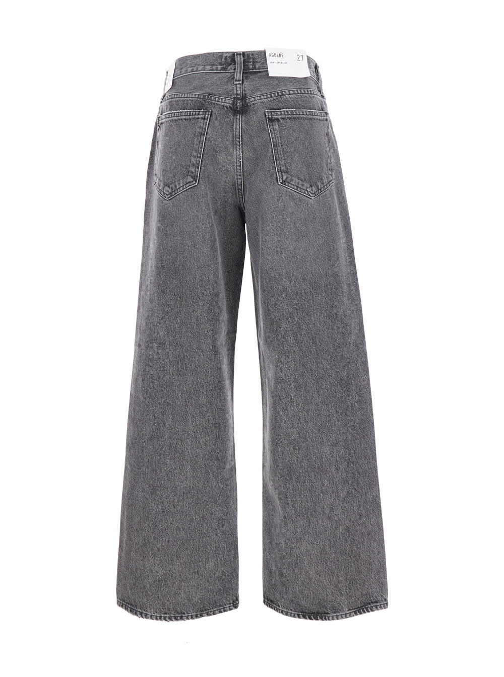 Agolde Grey Jeans With Low Waist And Wide Leg In Denim Woman In Grey