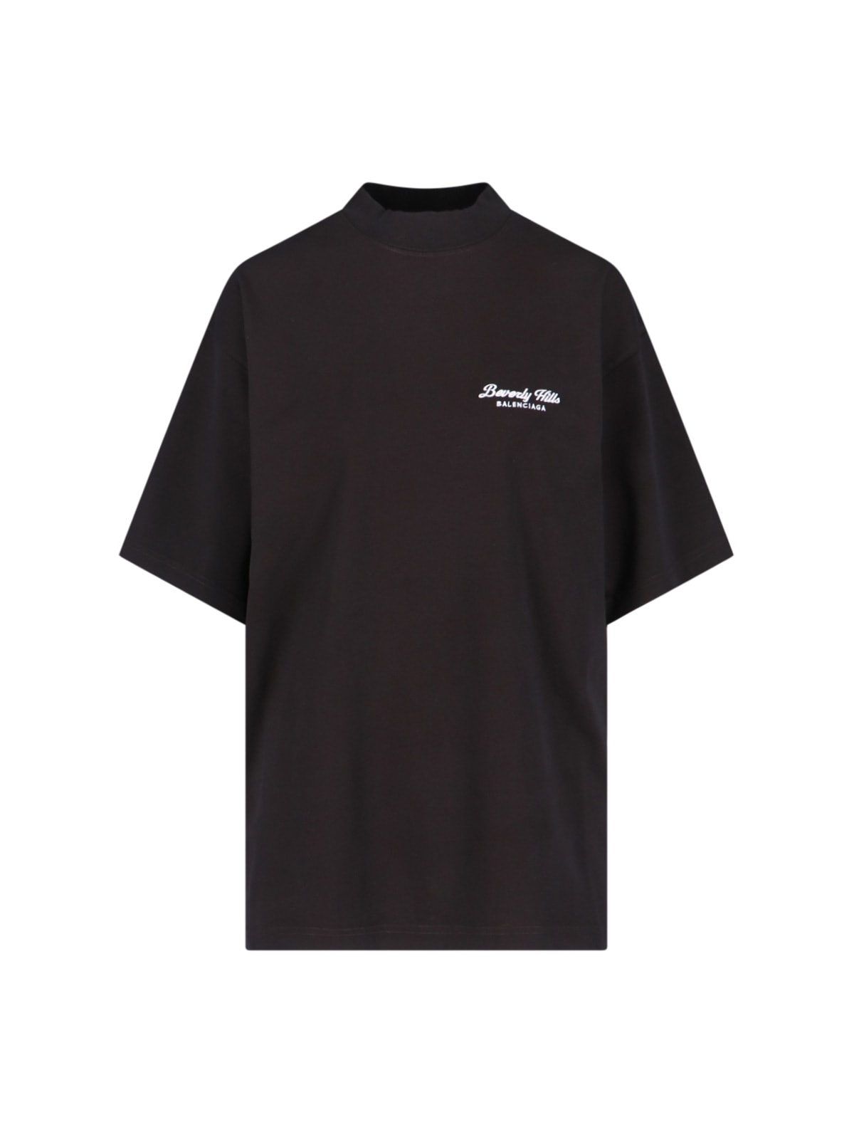 Shop Balenciaga Beverly Hills Vintage Jersey T-shirt In Washed Black