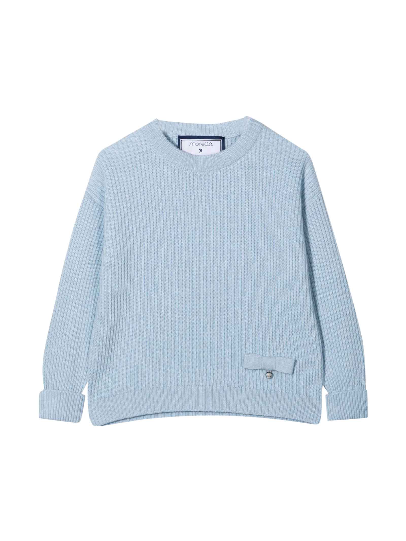 Simonetta Blue Girl Sweater