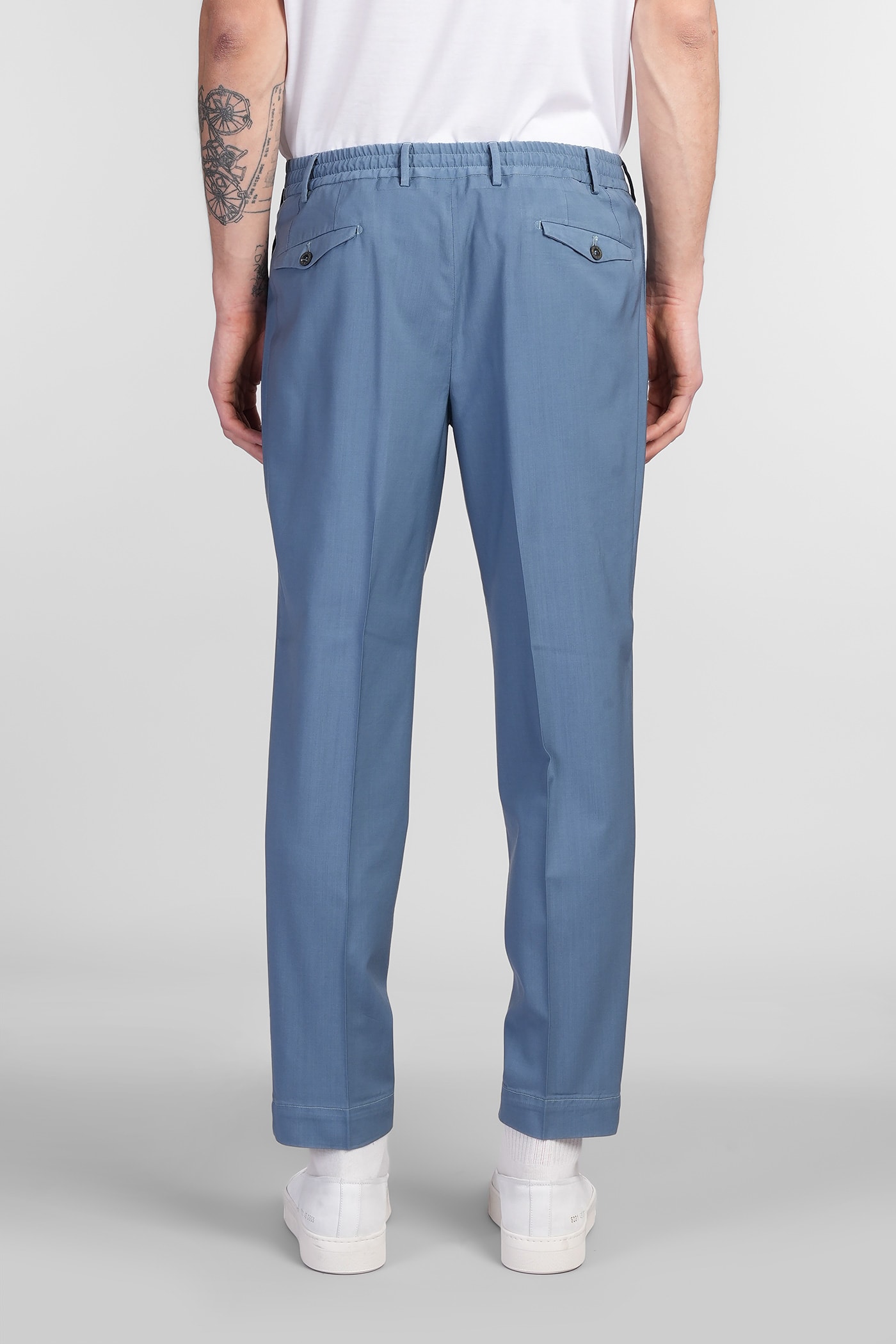 Santaniello Irno Evo Pants In Blue Wool In Blue