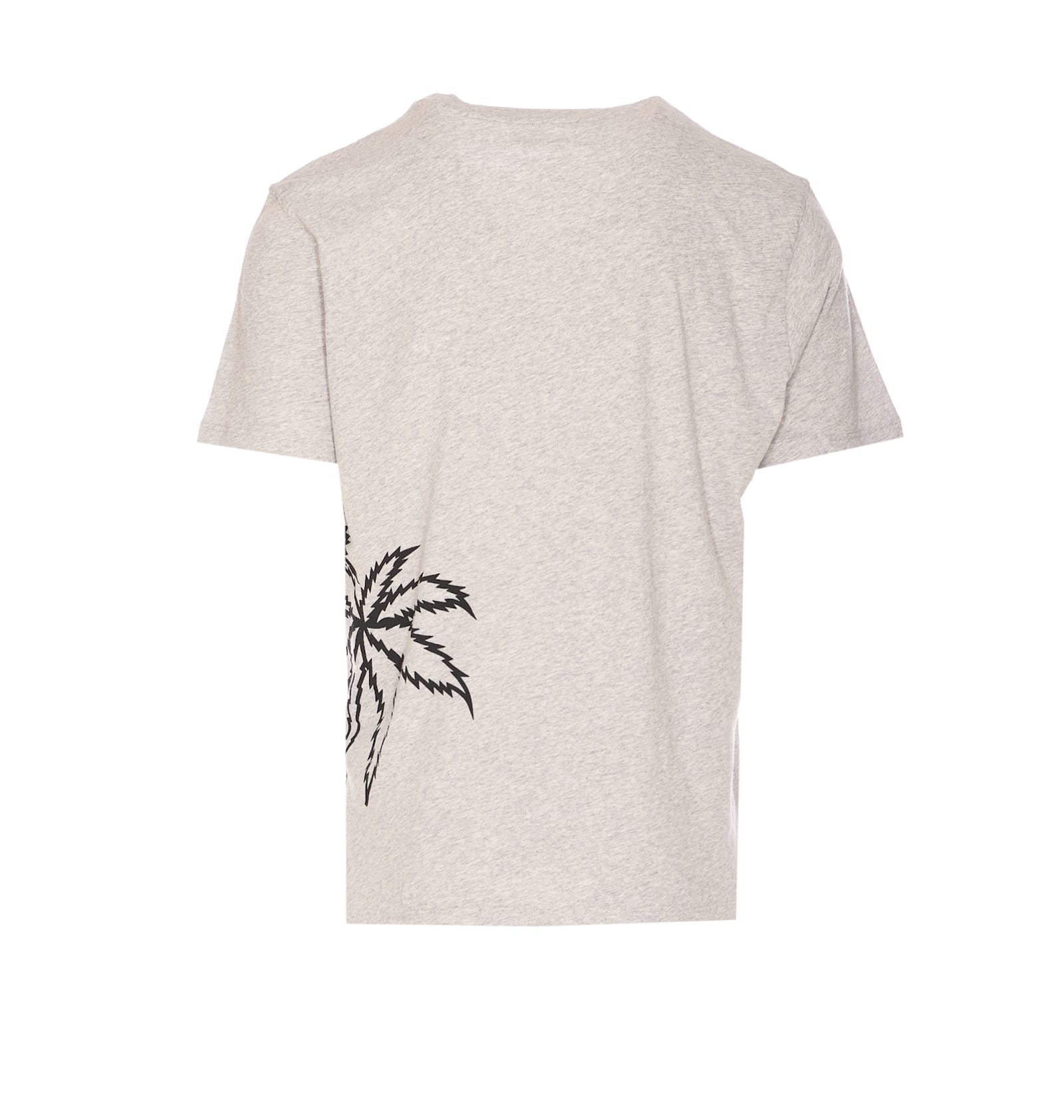 Zadig & Voltaire Palm Print Crew Neck T-shirt In Grey