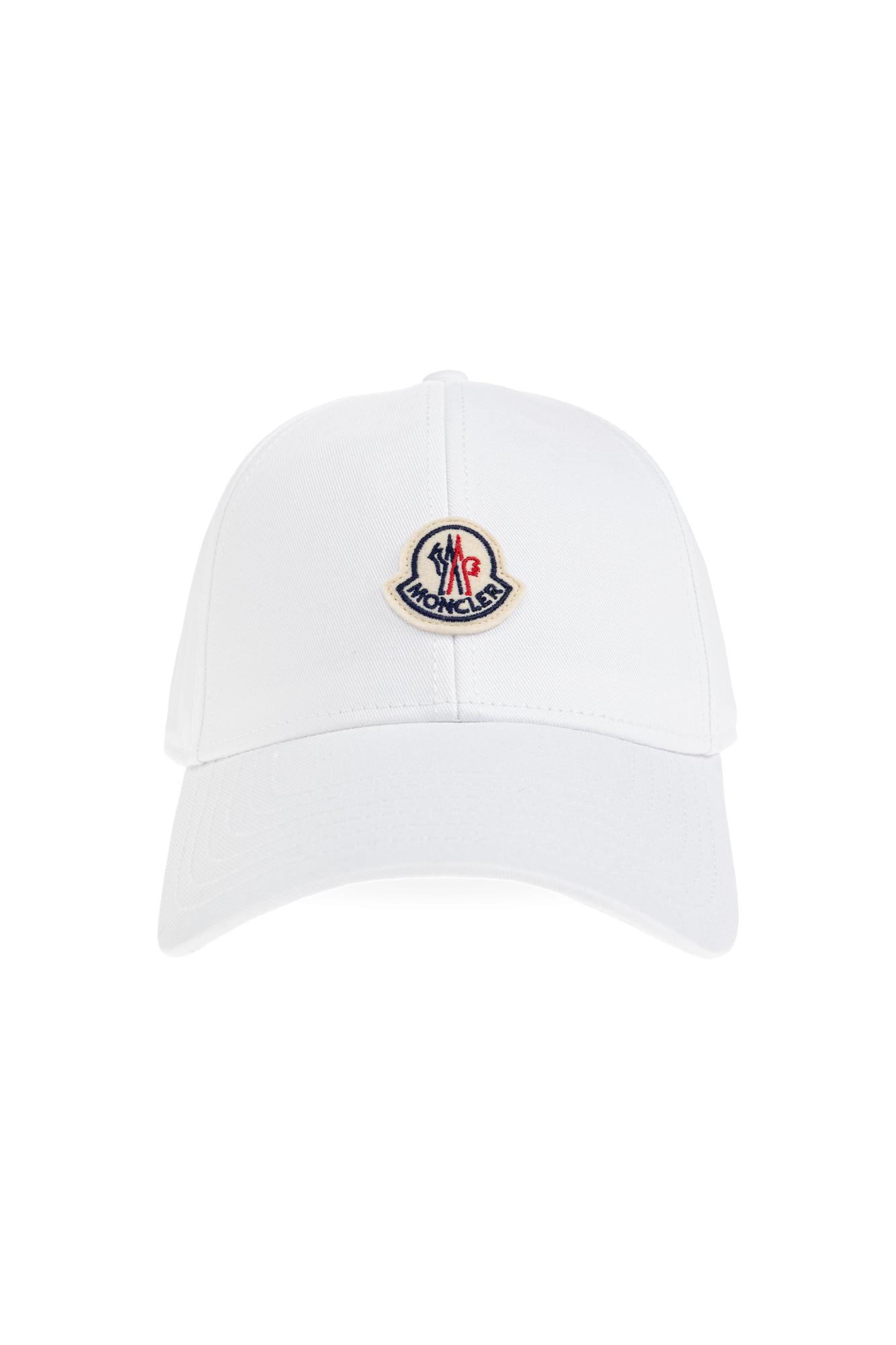 Moncler Structured Baseball Cap Curved Brim In White