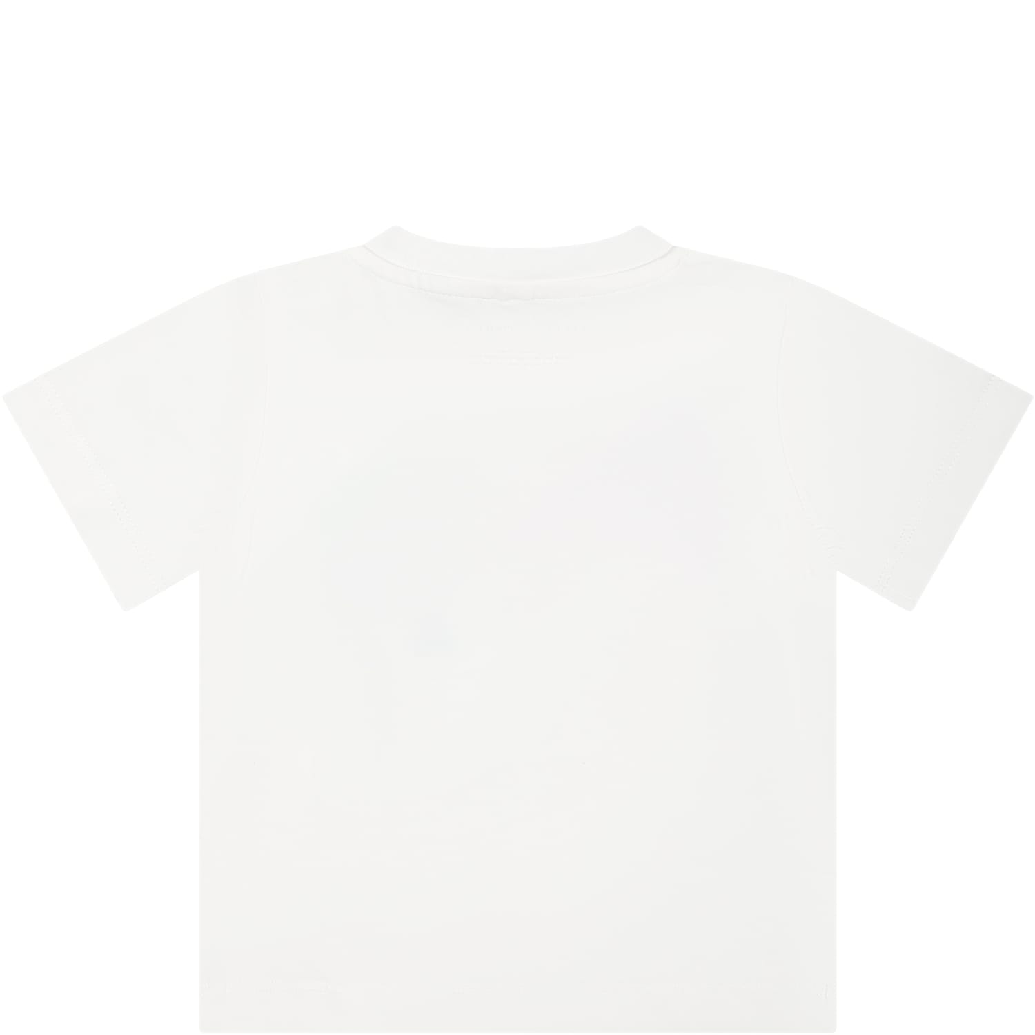 Shop Stella Mccartney White T-shirt For Baby Girl Wih Seashells