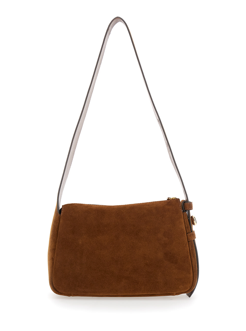 Tory Burch Suede Leather Shoulder Bag With Adjustable Strap In Brown