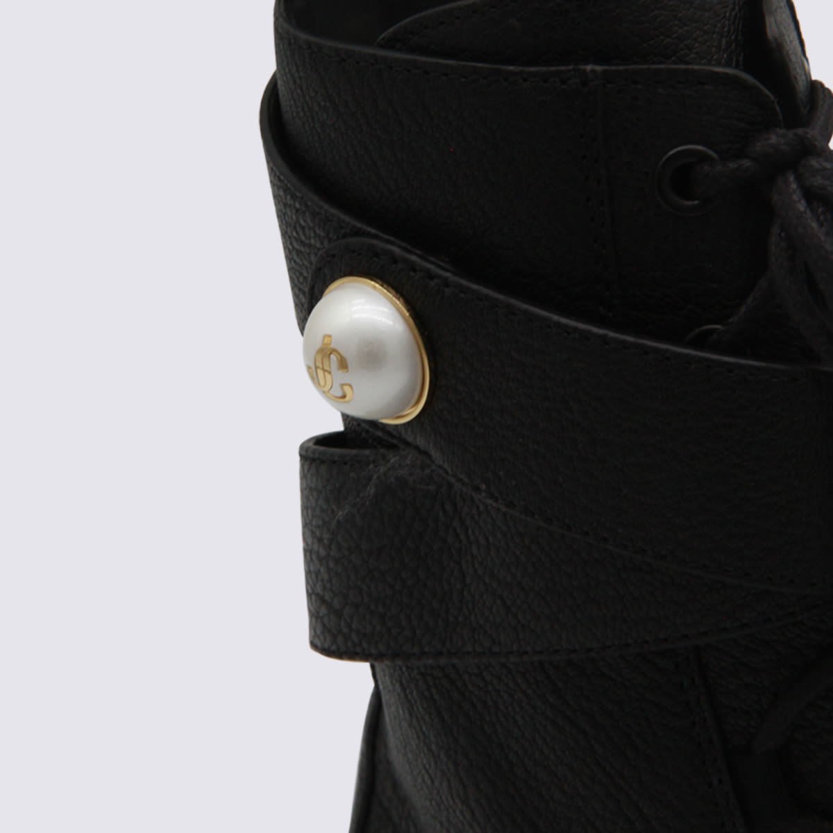 Jimmy Choo Chunky Sole Ankle Boots With Strap Detail In Black