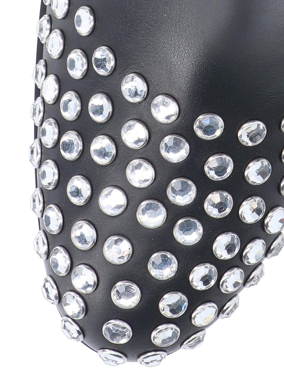 Alaïa Ankle Boots With Silver Rhinestone Detailing In Black