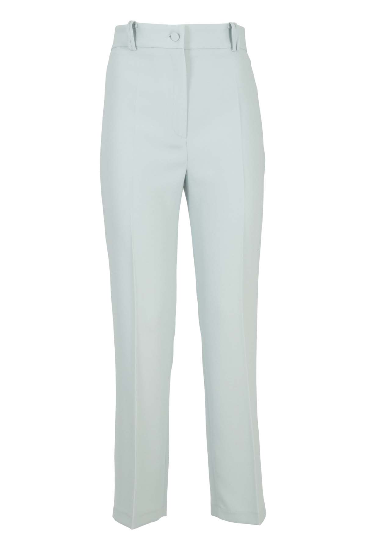Hebe Studio The Smoking High Waist Cady Pants In Blue