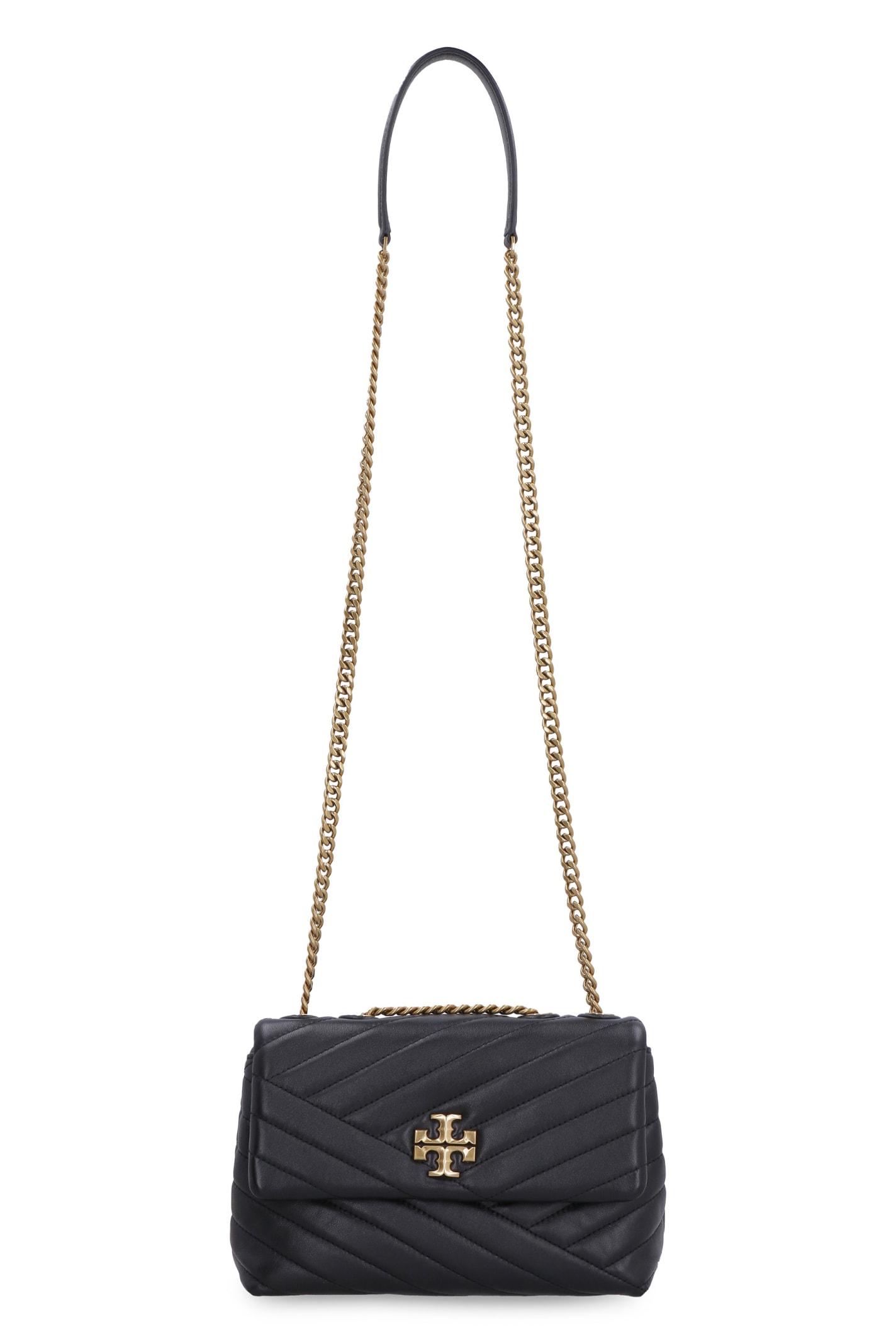 Shop Tory Burch Kira Quilted Leather Bag In Black