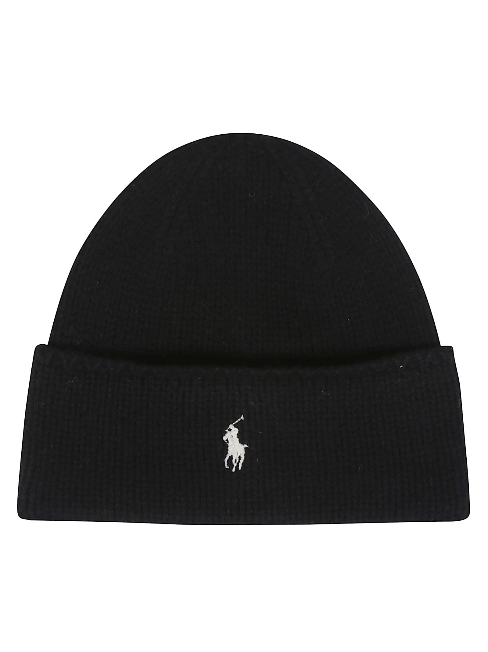 Polo Ralph Lauren Cuff Cold Weather Hat In Black
