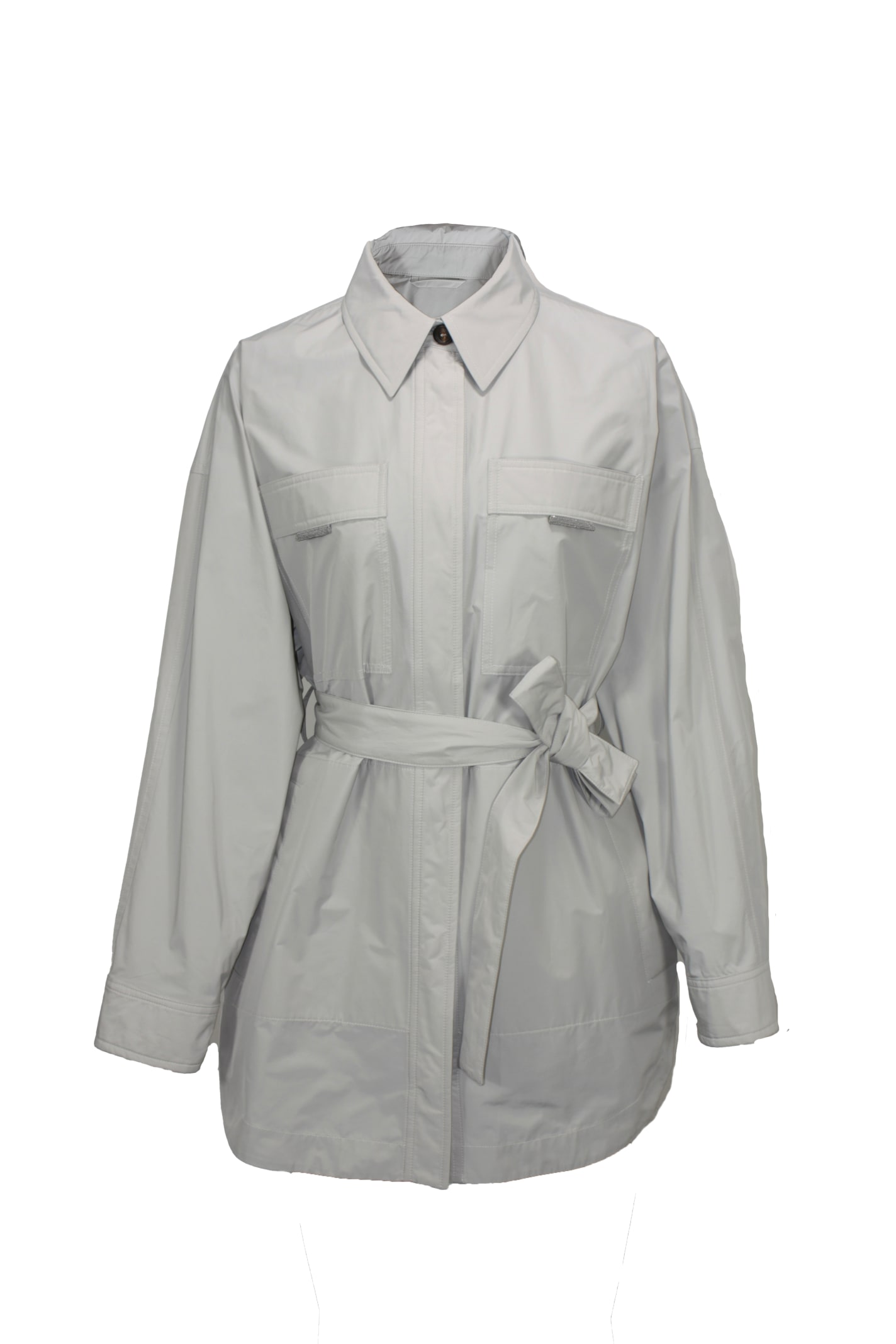 Brunello Cucinelli Long Sleeves Raincoat Jacket