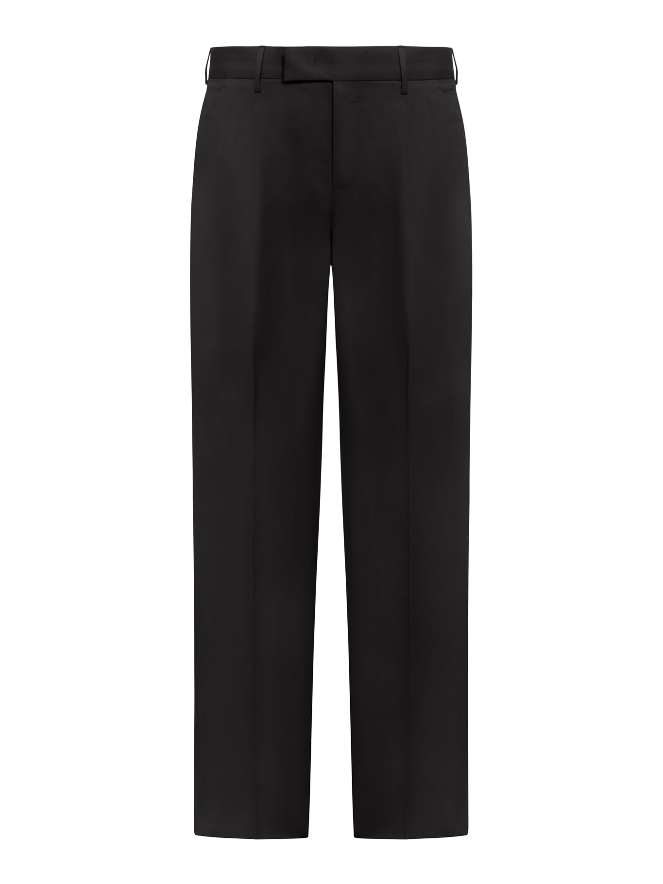 Shop Pt01 Pants Diciannove_2p Cotton & Linen Light Gabardine In Black