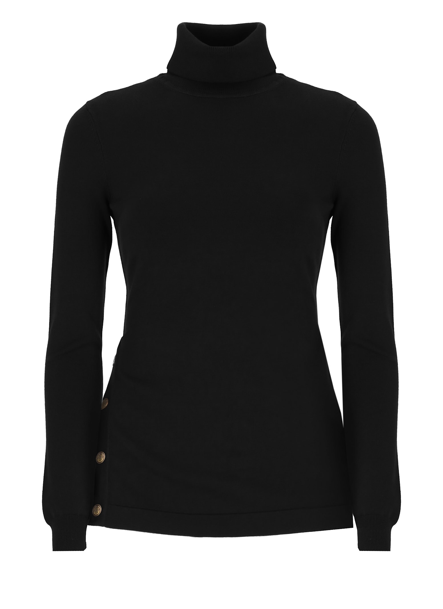 Shop Elisabetta Franchi Viscose Sweater In Black