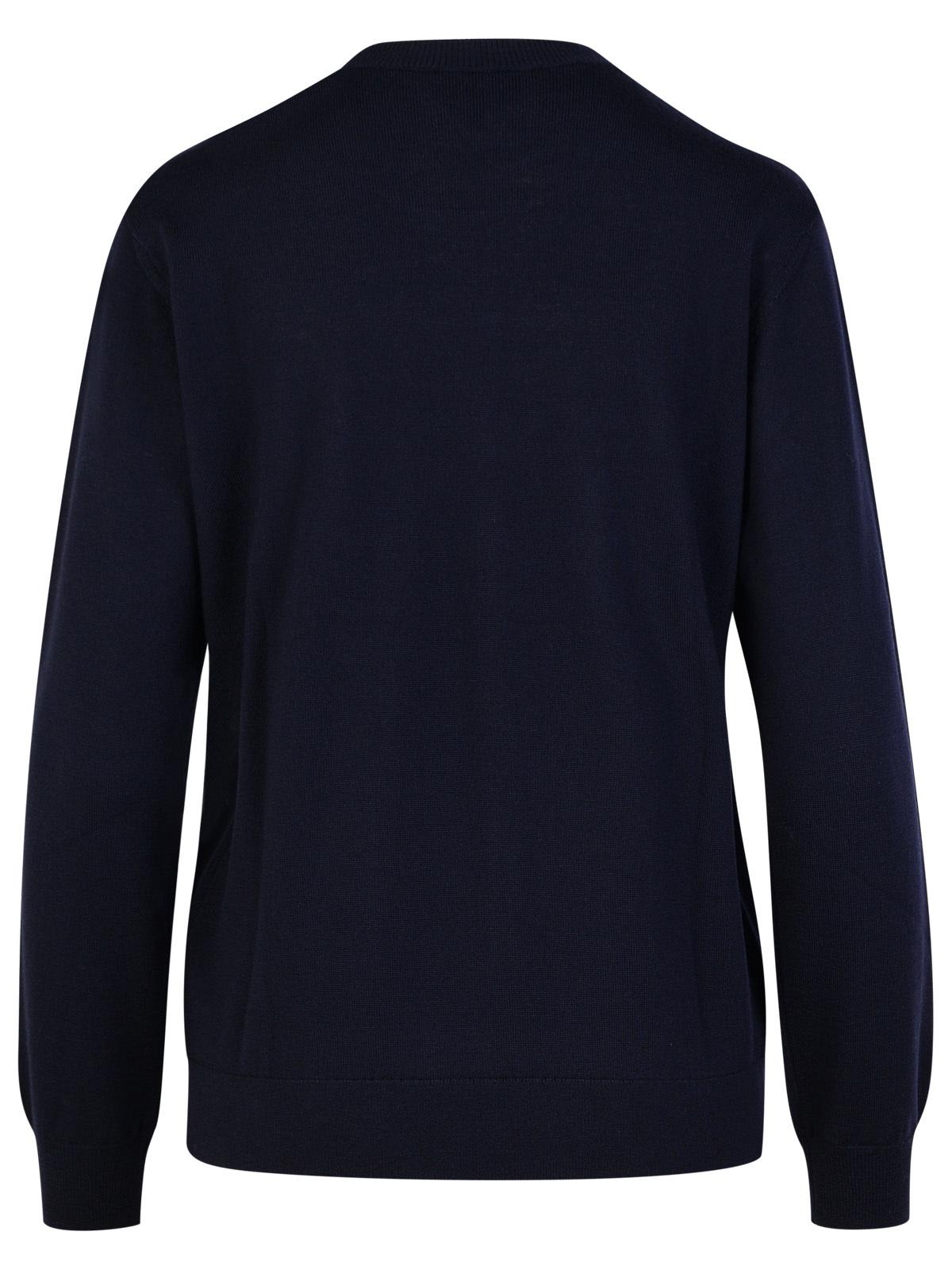 Shop Apc Philo Navy Wool Sweater