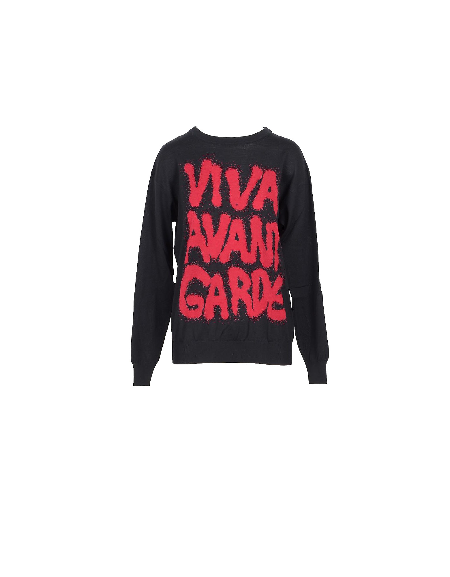 Jeremy Scott Viva Avant Garde Black Cotton Womens Sweater