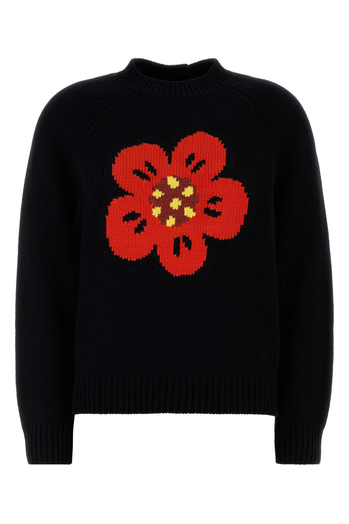 Black Cotton Blend Sweater