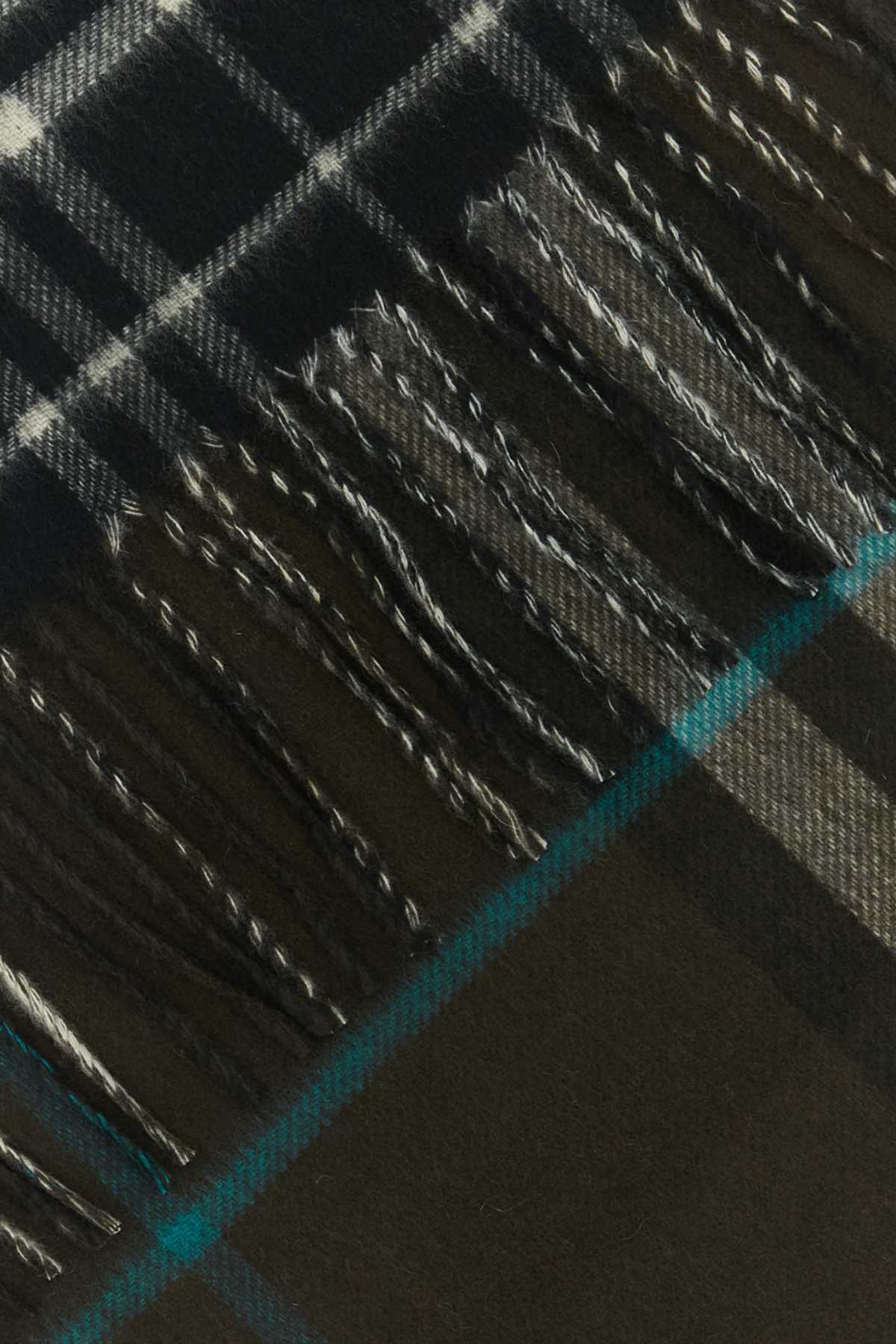 Burberry Women Embroidered Cashmere Scarf In Snugblackcalcio