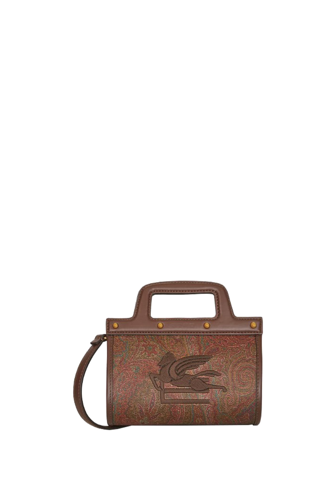Shop Etro Mini Handbag In Brown