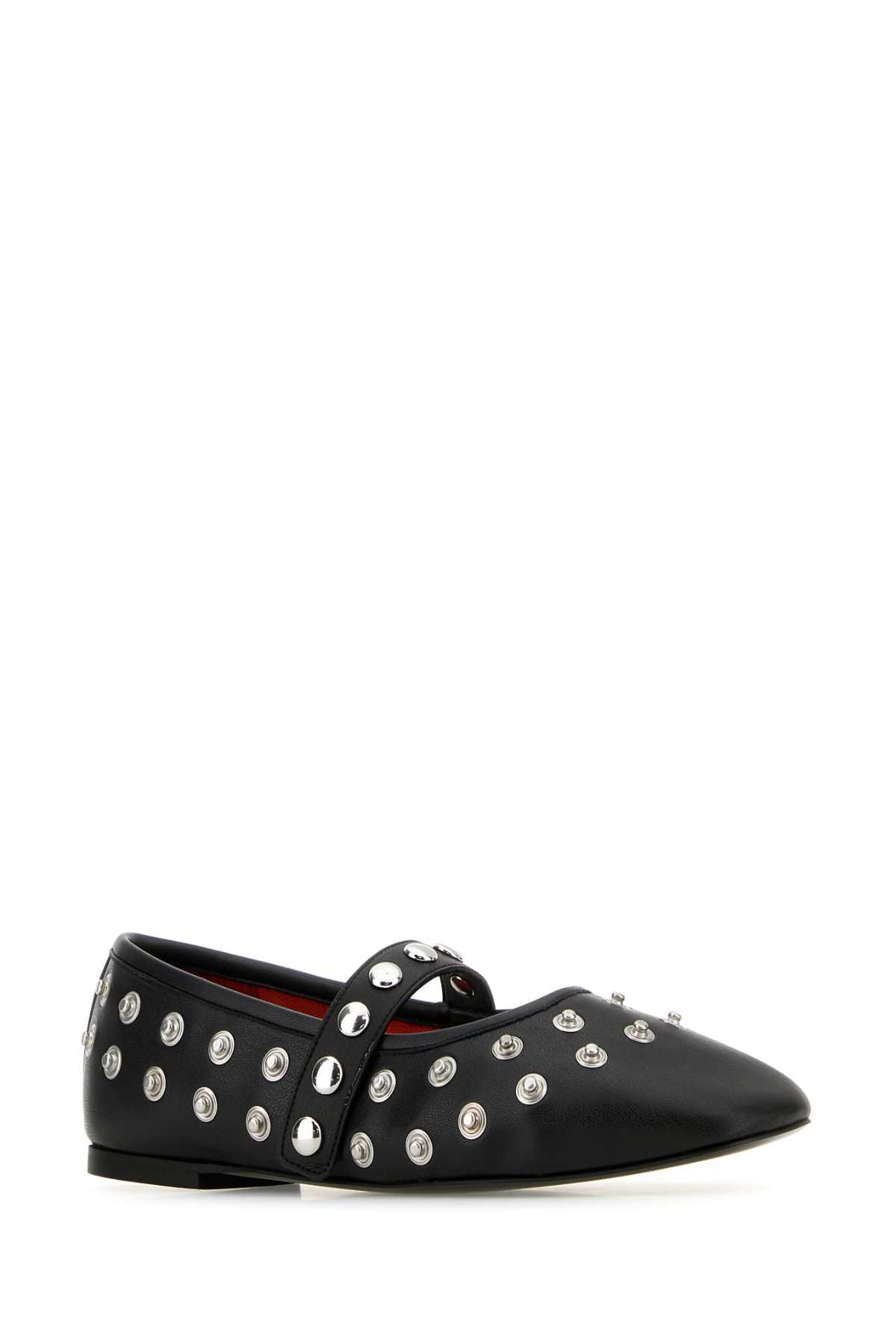 Shop Stella Mccartney Black Alter Mat Ballerinas