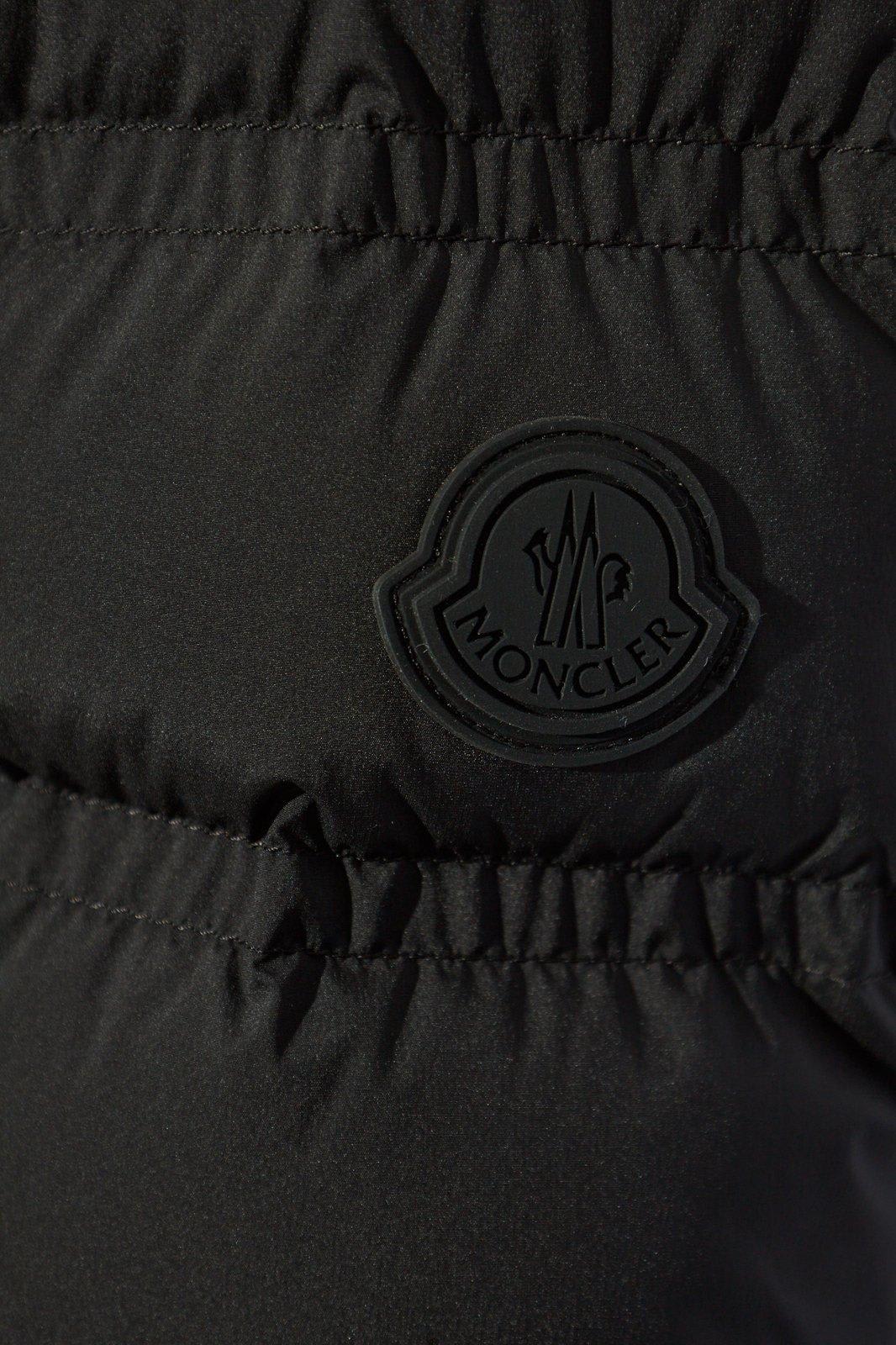 Moncler Flowing Black Maxi Skirt With Belted Waist In Black