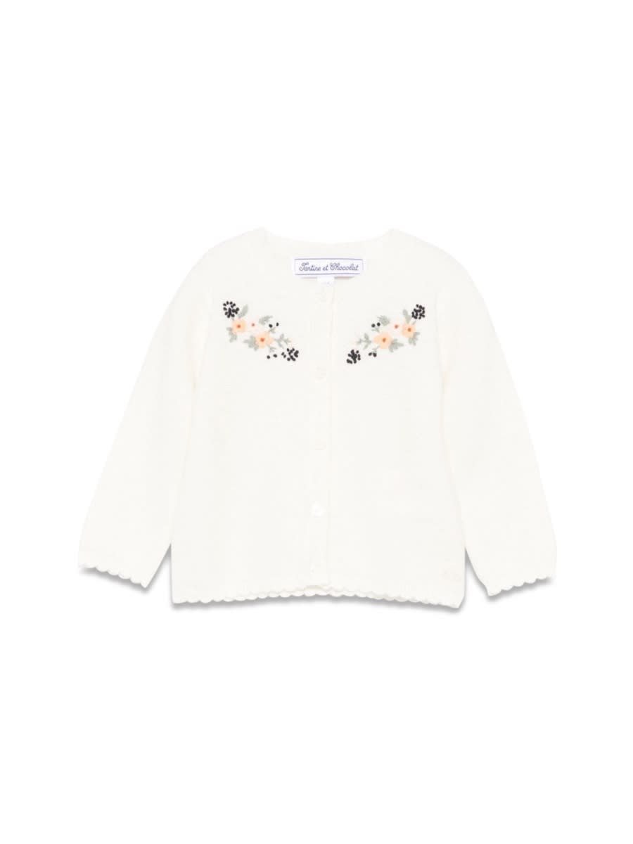 Tartine Et Chocolat Babies' Cardigan8 In White