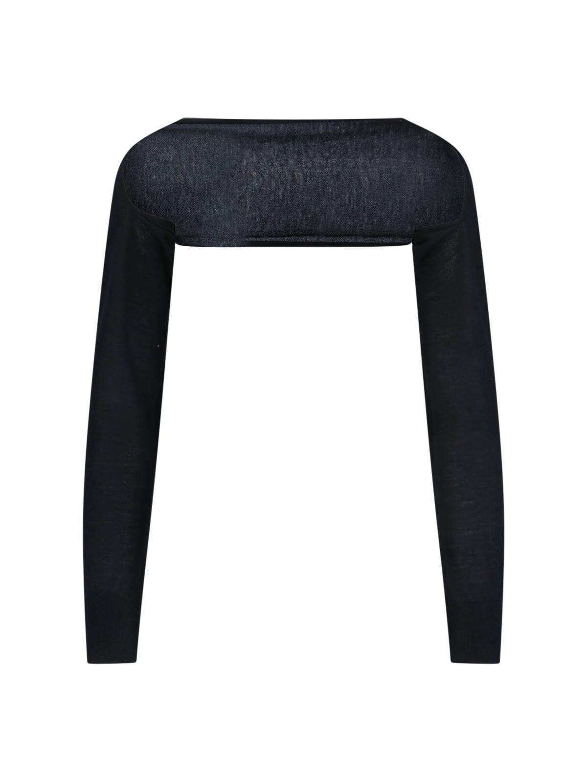 Alaïa Fitted Cashmere Cover-up With Round Neckline In Black