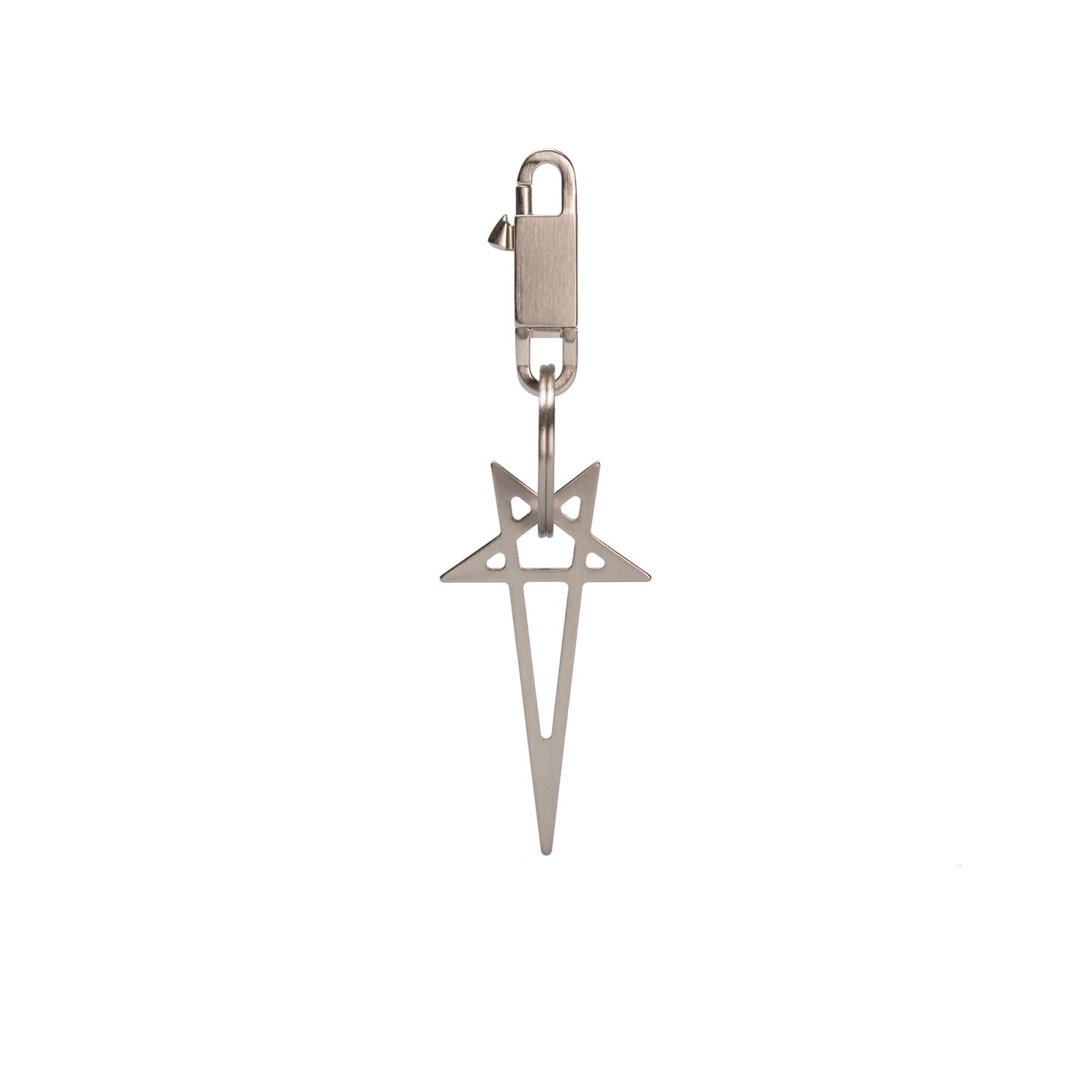 Rick Owens Pentagram Keychain In Silver | ModeSens