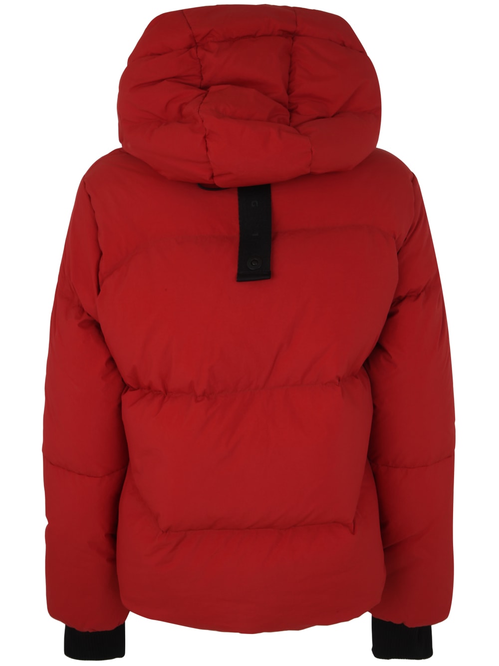 Shop Jg1 Padded Jacket With Hood In Red Burn