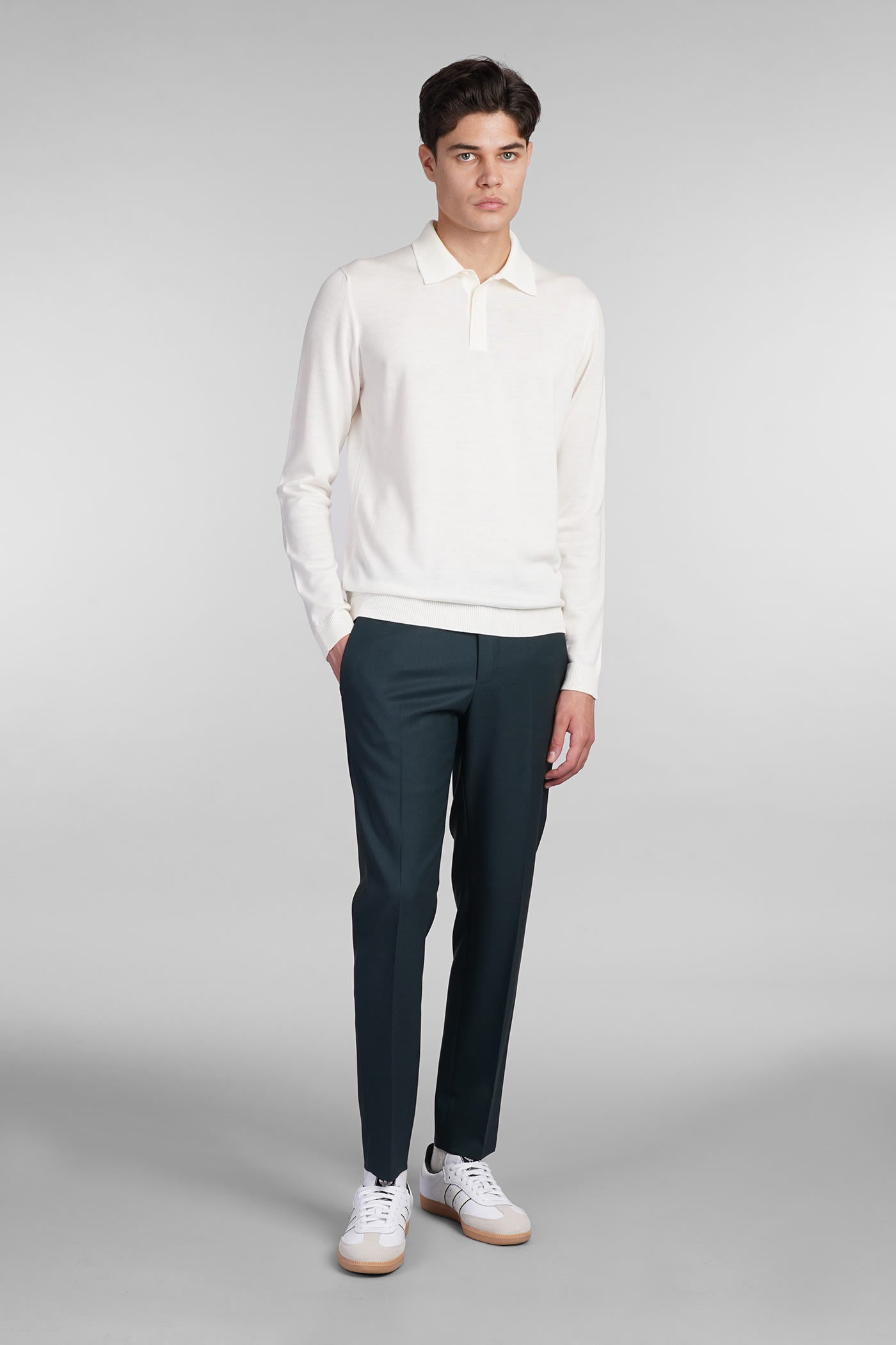 Shop Roberto Collina Polo In Beige Wool