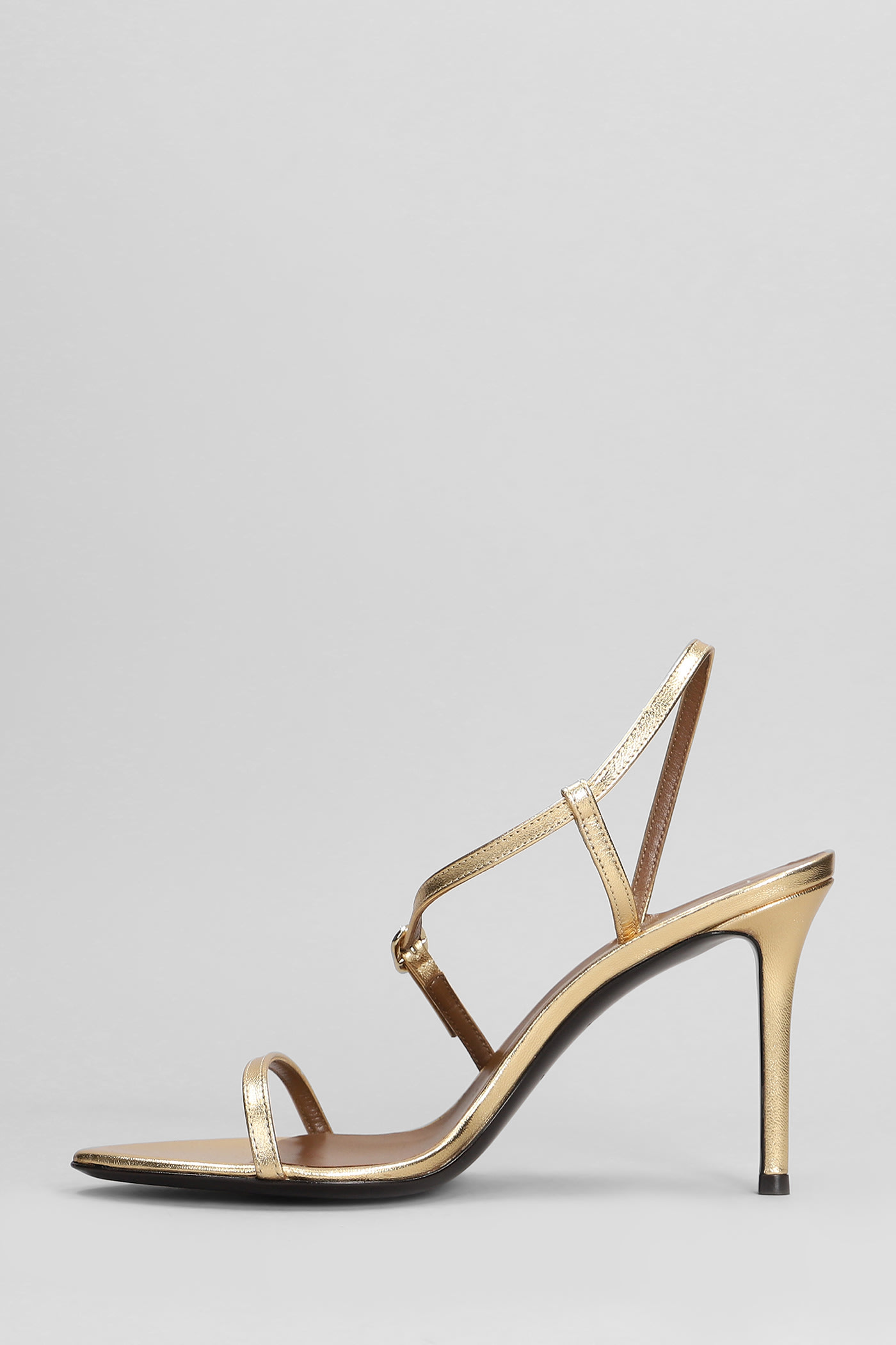 Giuseppe Zanotti Audrinette 90 Sandals In Gold Leather In Gold
