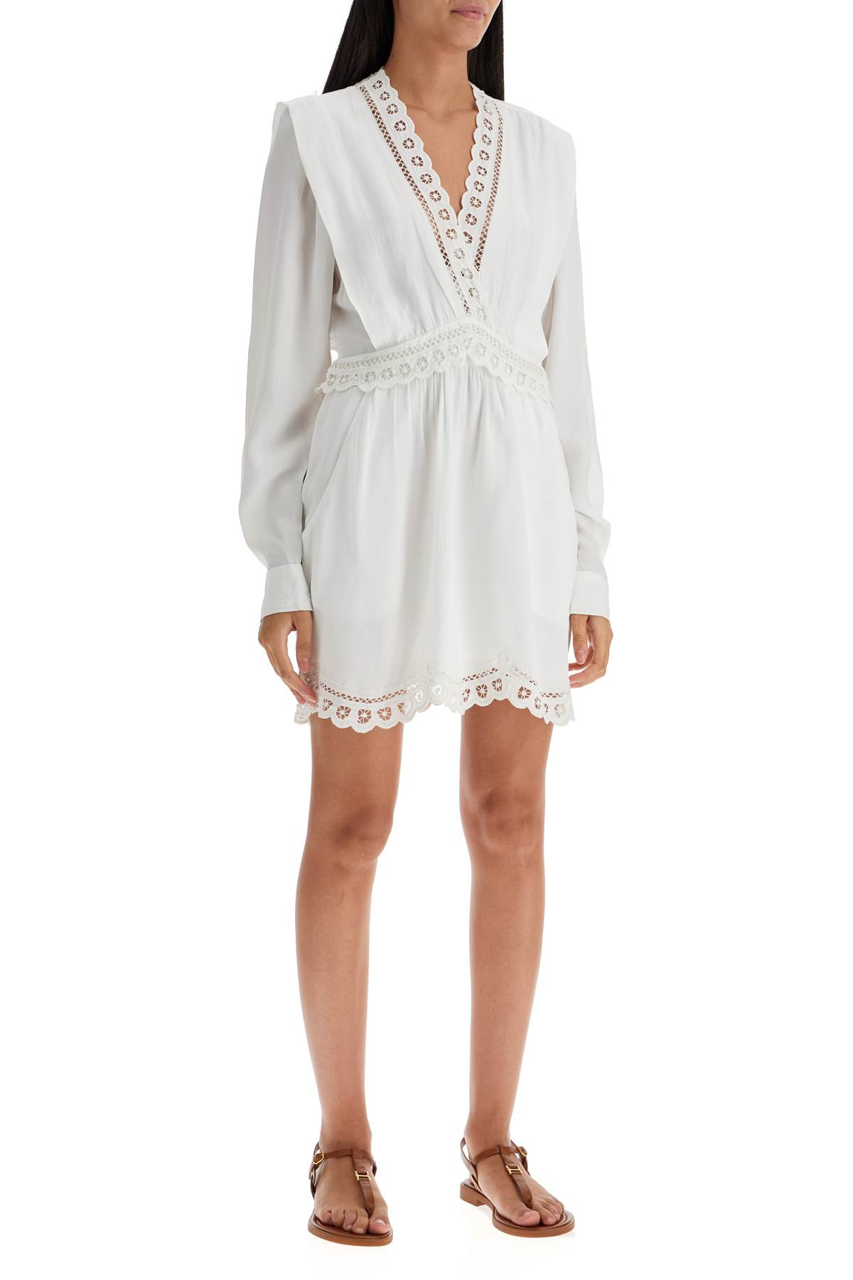 Shop Marant Etoile Mini Dress Felie In White (white)